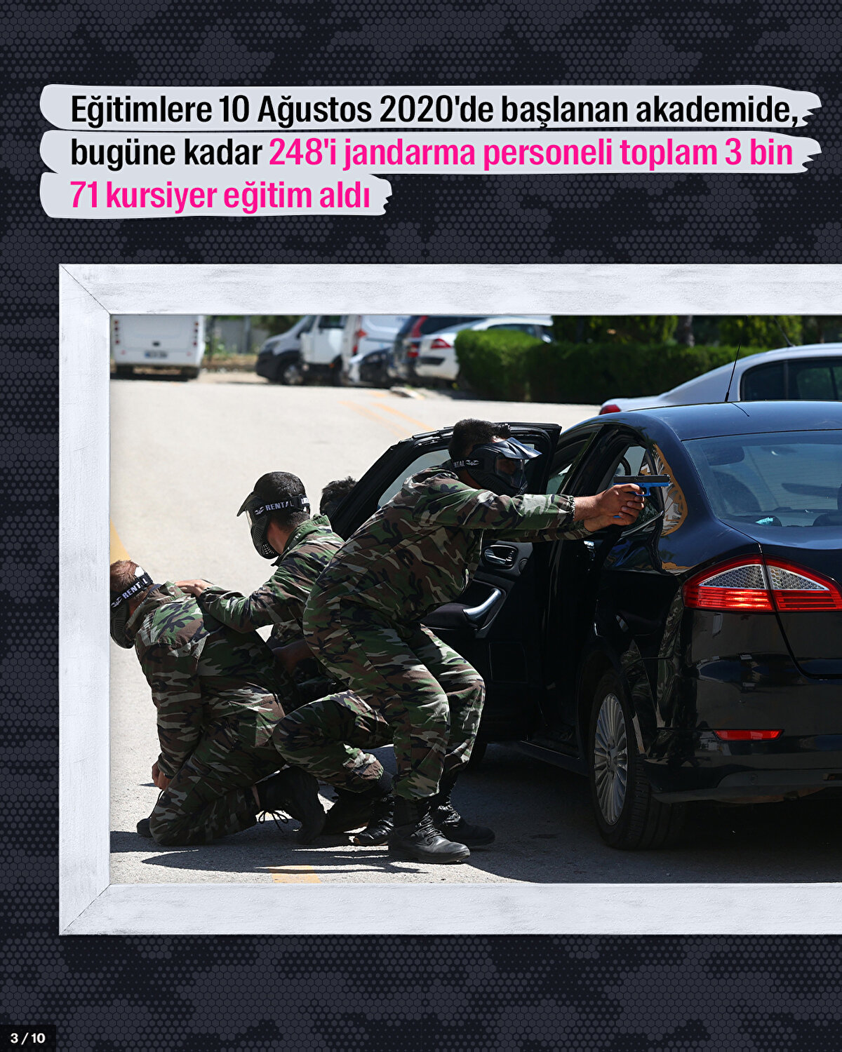 Eğitimlere 10 Ağustos 2020'de başlanan akademide, bugüne kadar 248'i jandarma personeli toplam 3 bin 71 kursiyer eğitim aldı