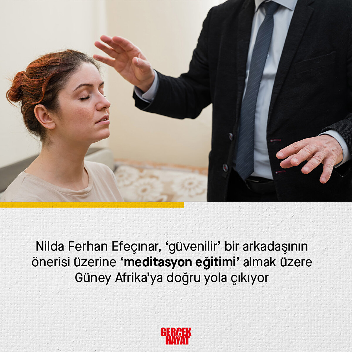 ‘Meditasyon eğitimi’ almak &#252;zere G&#252;ney Afrika’ya doğru yola &#231;ıkıyor