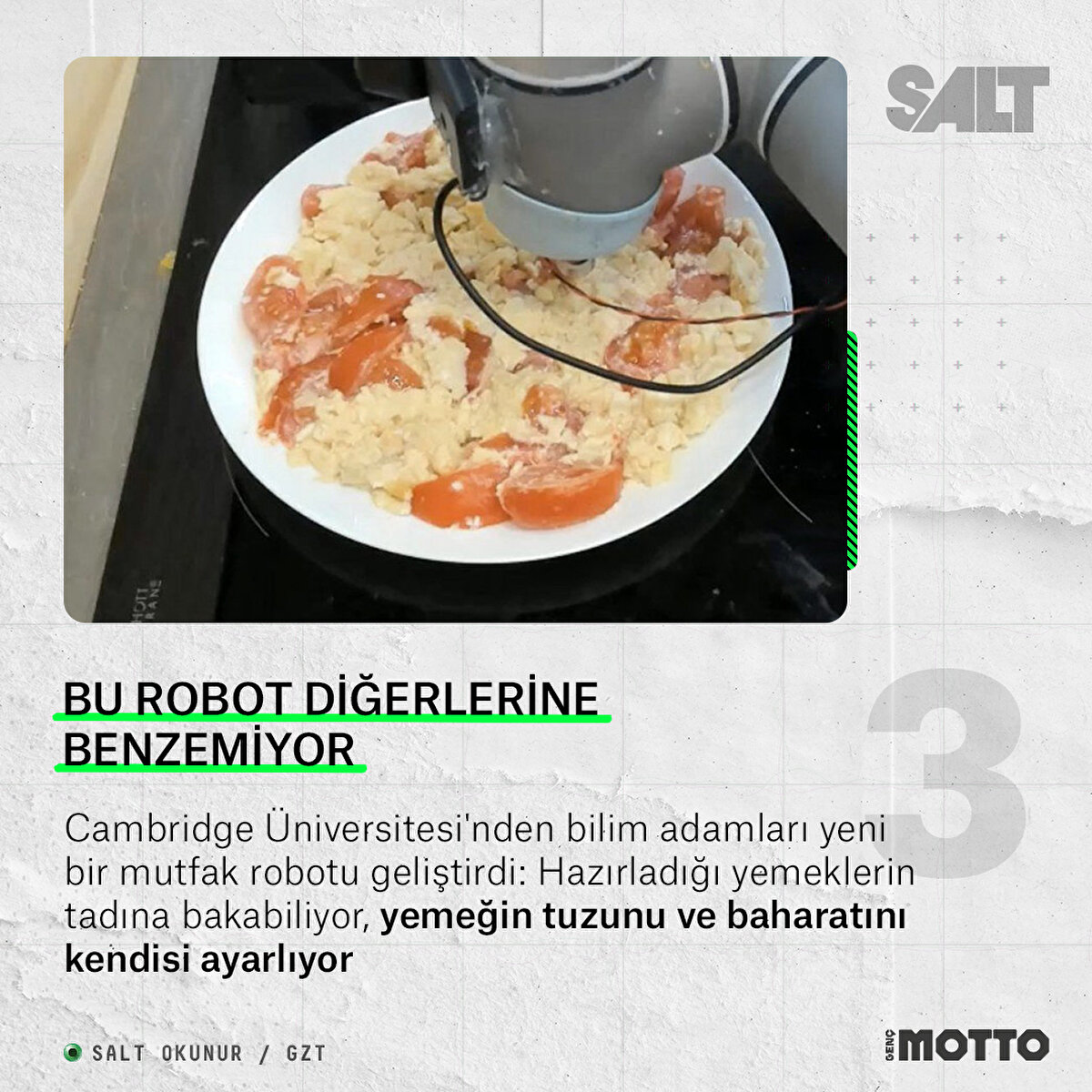 Cambridge Üniversitesi'nden bilim adamları yeni bir mutfak robotu geliştirdi: Hazırladığı yemeklerin tadına bakabiliyor, yemeğin tuzunu ve baharatını kendisi ayarlıyor