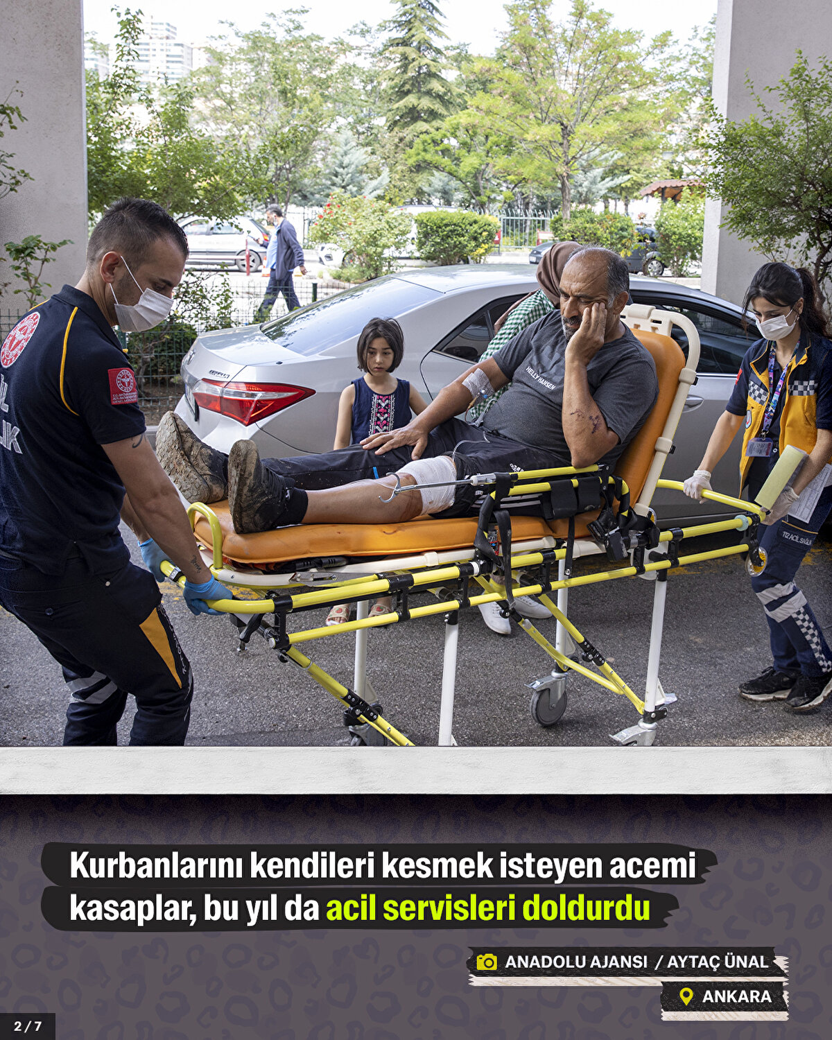Kurban Bayramı'nın ilk gününde, kurbanlarını kendileri kesmek isteyen acemi kasaplar, bu yıl da acil servisleri doldurdu