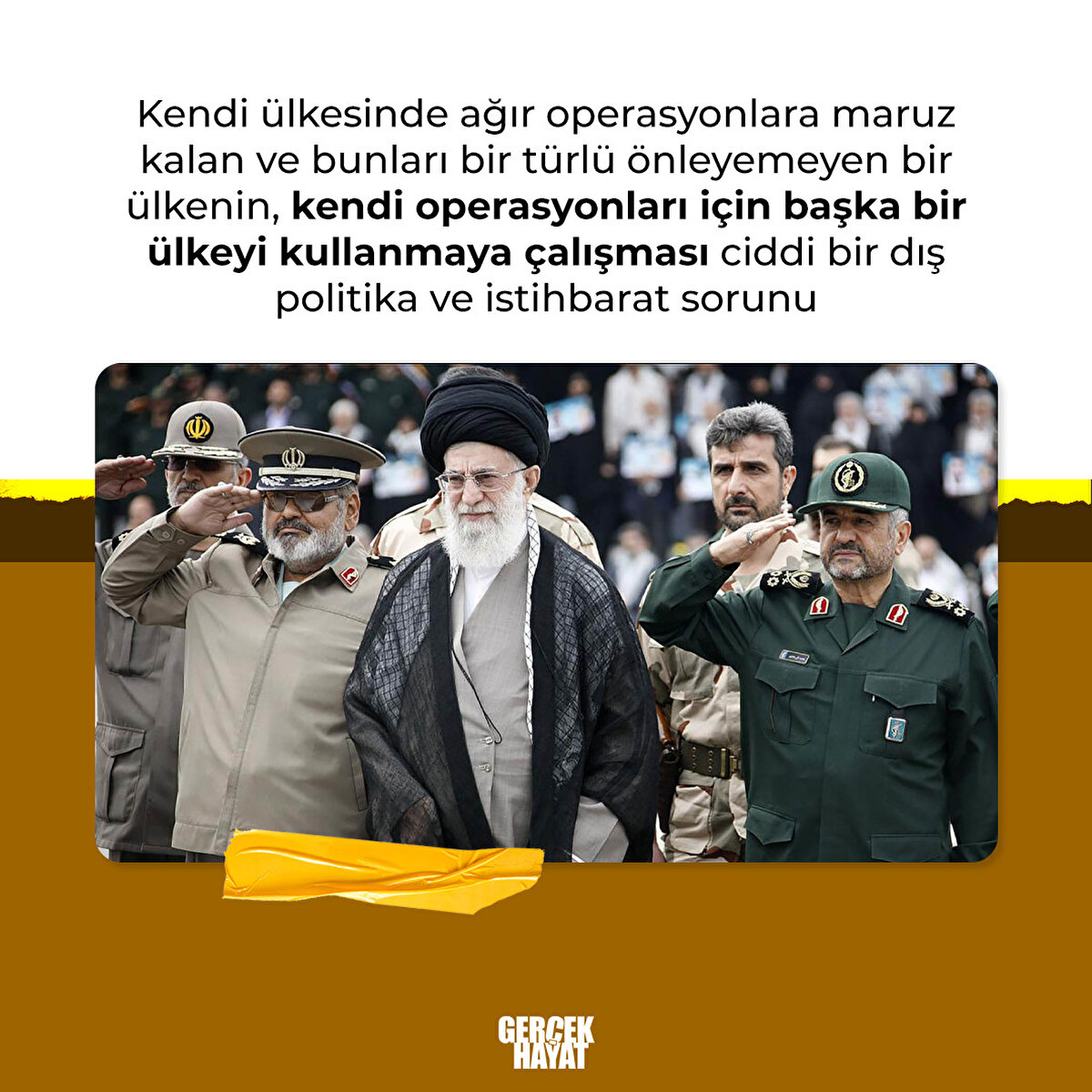 Başka bir ülkeyi kullanmaya çalışması ciddi bir dış politika ve istihbarat sorunu