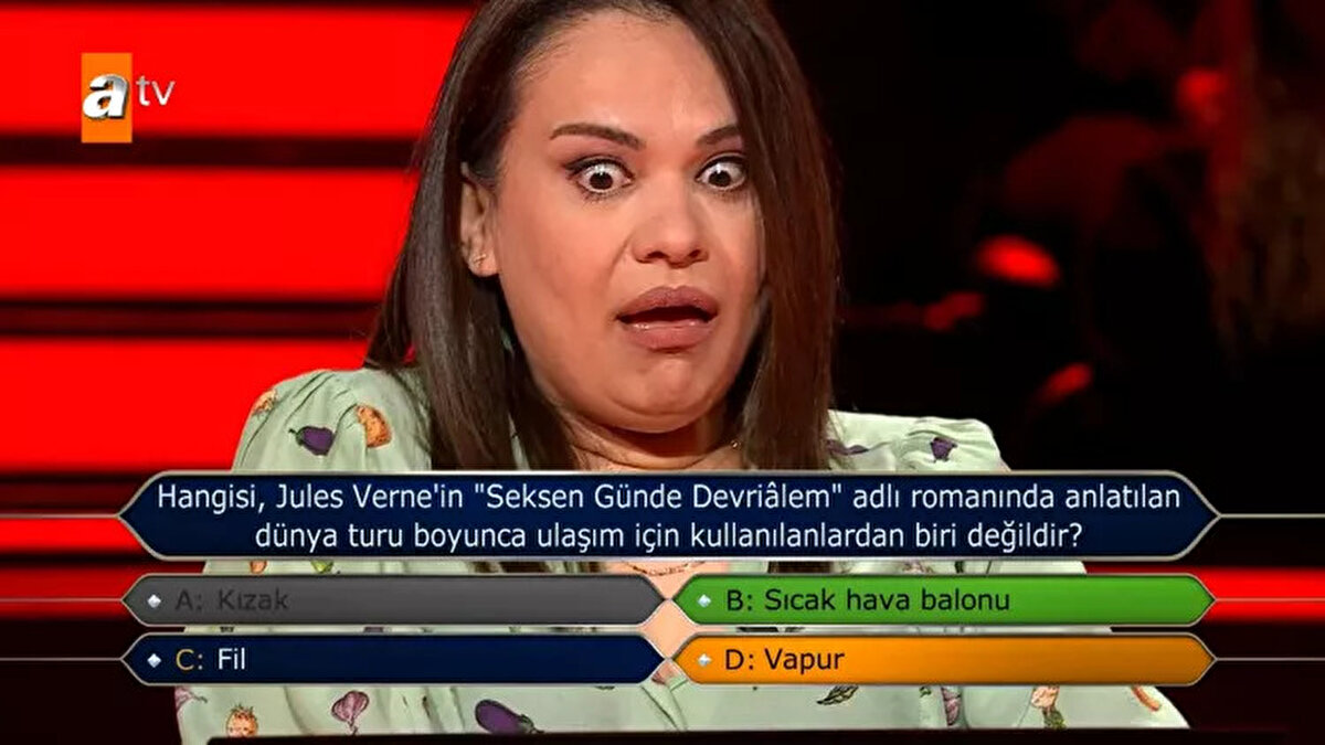 Yanıtın yanlış olduğunu gören Sağlam D Şıkkı Vapur diyerek son hakkını kullandı. <br><br>