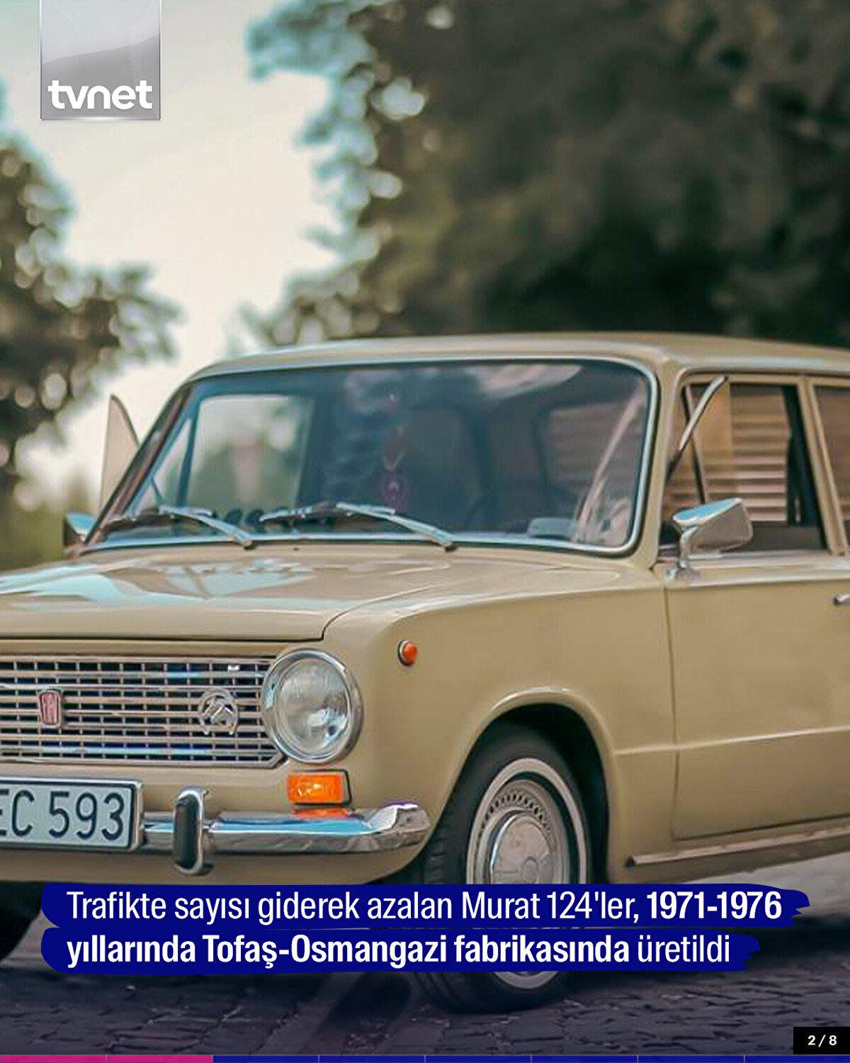 Trafikte sayısı giderek azalan Murat 124'ler, 1971-1976 yıllarında Tofaş-Osmangazi fabrikasında üretildi.