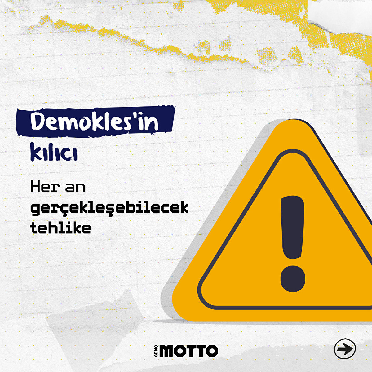 Demokles'in kılıcı: Her an gerçekleşebilecek tehlike