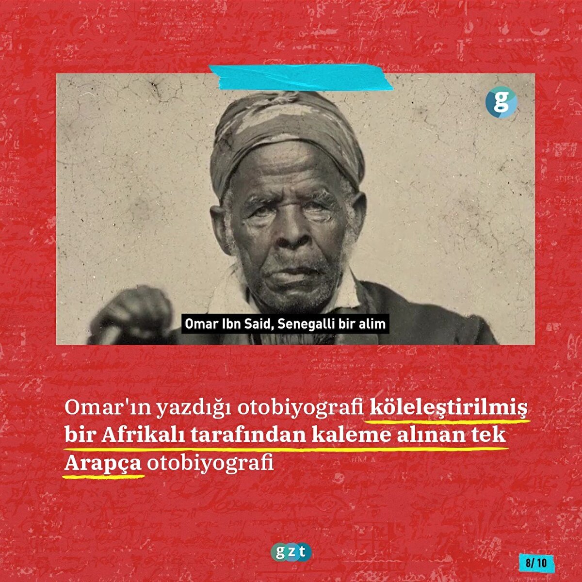 Said'in Batı Afrika'daki statüsü ve eğitiminin yanı sıra Güney Carolina'da kölesi olduğu ailenin şiddetli muamelesine karşı inatçı direnişi, ona en azından bazı beyaz Amerikalıların olumlu ilgisini çekebileceği bir beceri sağladı. Said'in hem anlatımı hem de otobiyografisi, beyaz Amerikalıların okuryazarlığına ve manevi bağlılığına olumlu tepkisini anlatıyor.