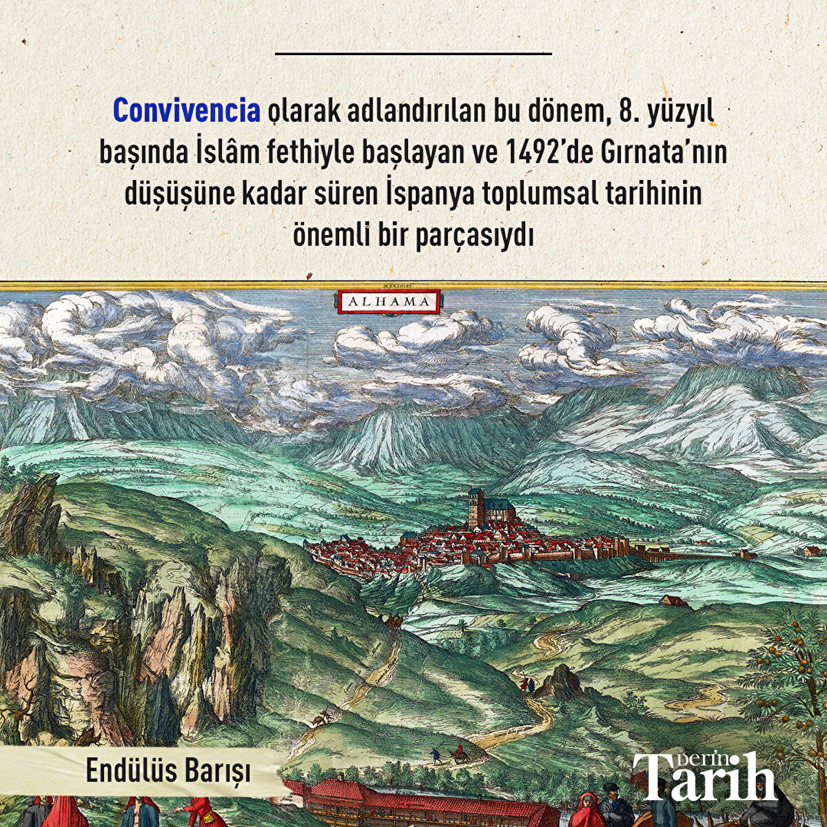 Convivencia olarak adlandırılan bu dönem, 8. yüzyıl başında İslâm fethiyle başlayan ve 1492’de Gırnata’nın düşüşüne kadar süren İspanya toplumsal tarihinin önemli bir parçasıydı