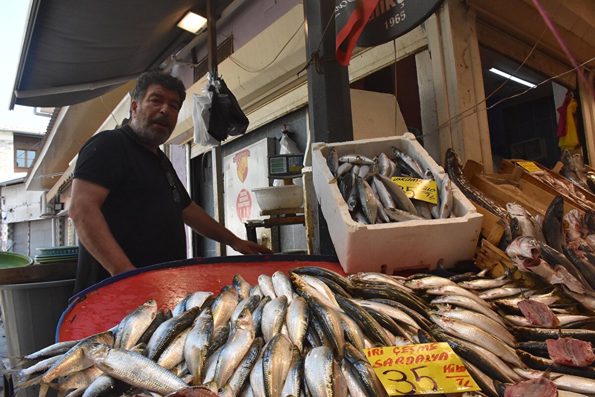 Sardalya 80 ile 100 lira arasındaydı 35 liraya düştü. Palamut sevilen bir balığımız. Karadeniz'den geldiği için tanesi 50 liradan satışa sunuldu" dedi.