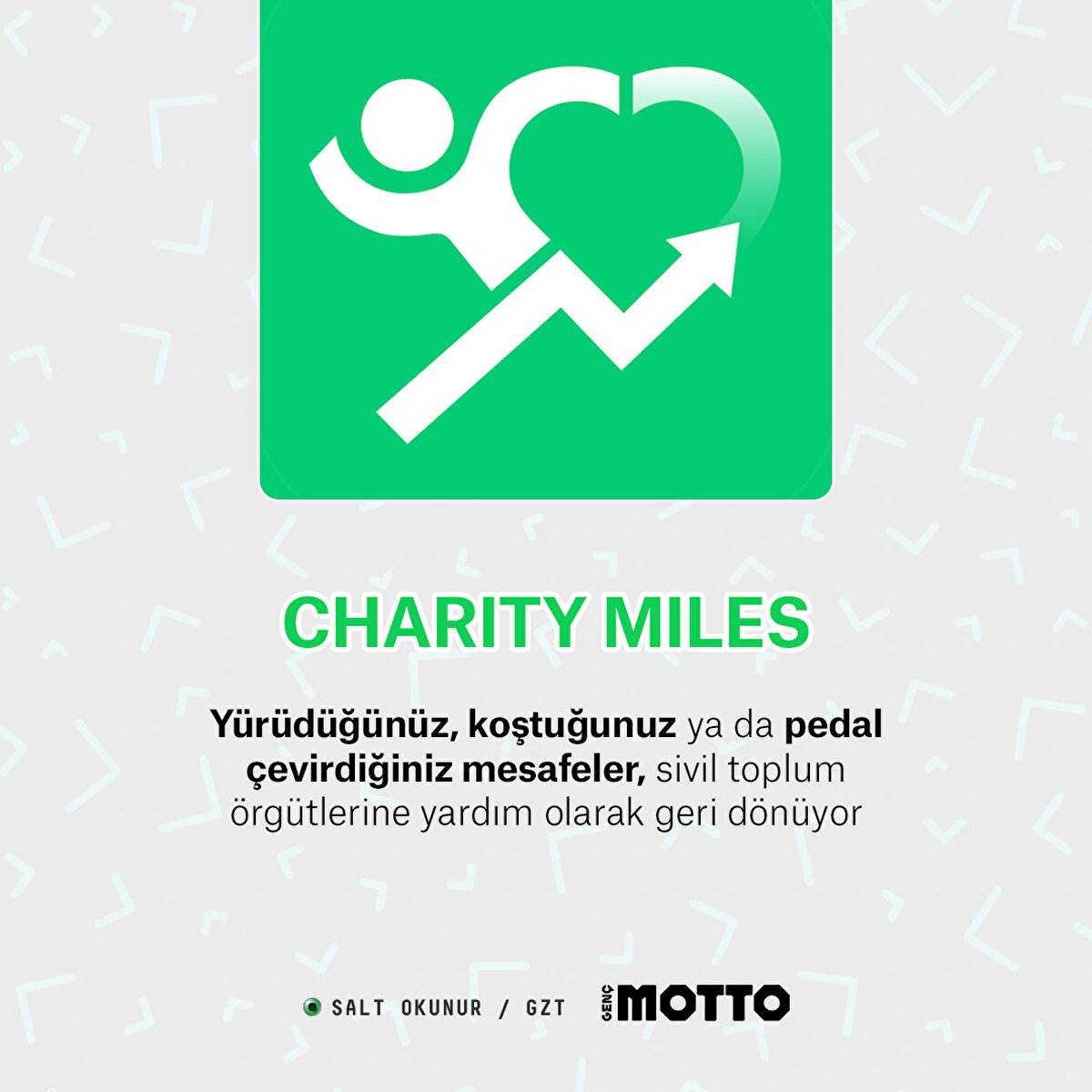 Y&#252;r&#252;d&#252;ğ&#252;n&#252;z, koştuğunuz ya da pedal &#231;evirdiğiniz mesafeler, sivil toplum &#246;rg&#252;tlerine yardım olarak geri d&#246;n&#252;yor