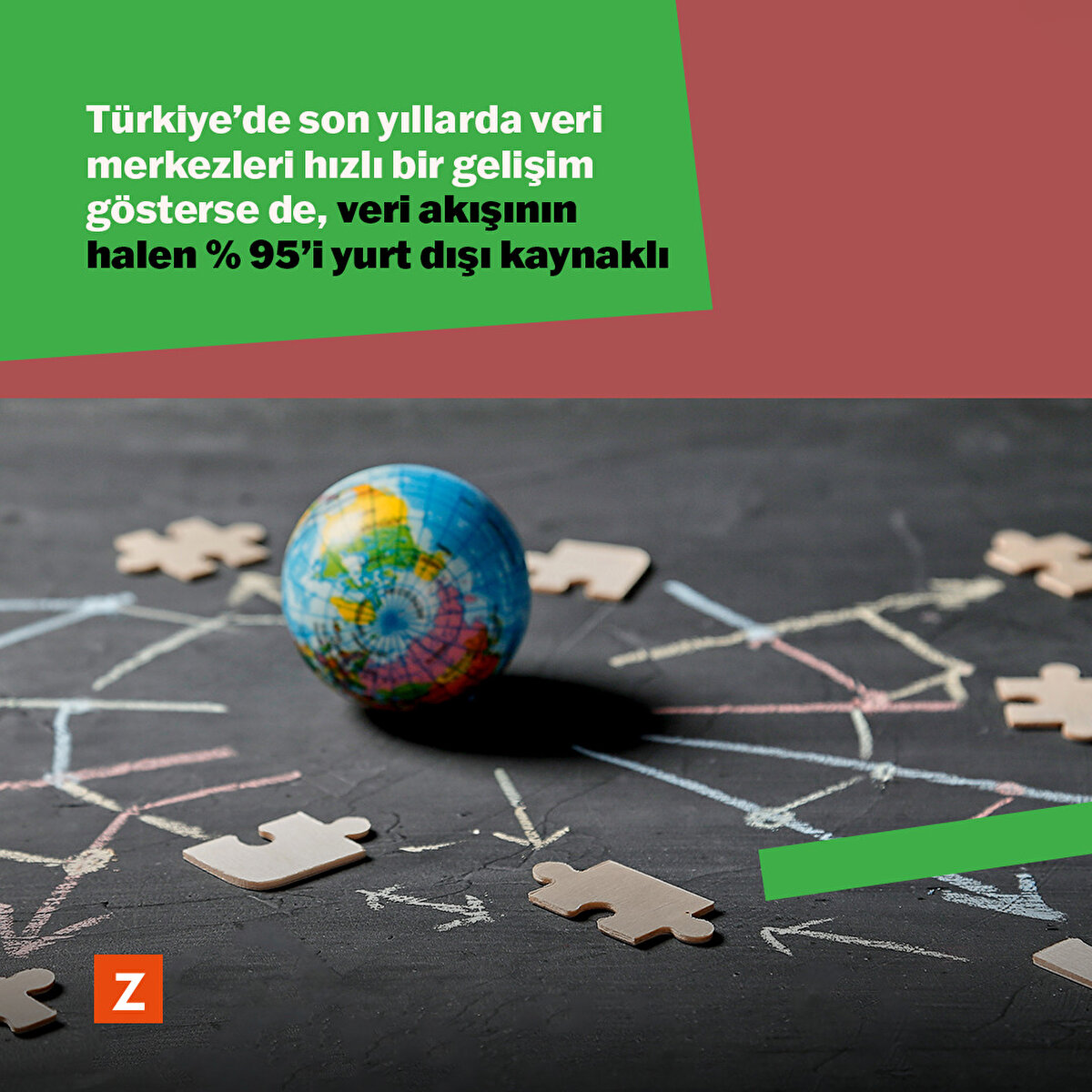 Veri merkezlerinin büyük bir çoğunluğu yurt dışı kaynaklı. 