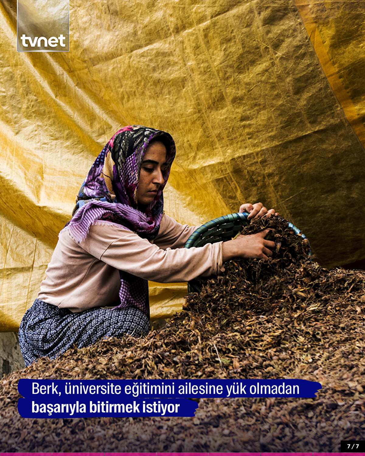 Berk, üniversite eğitimini ailesine yük olmadan başarıyla bitirmek istiyor