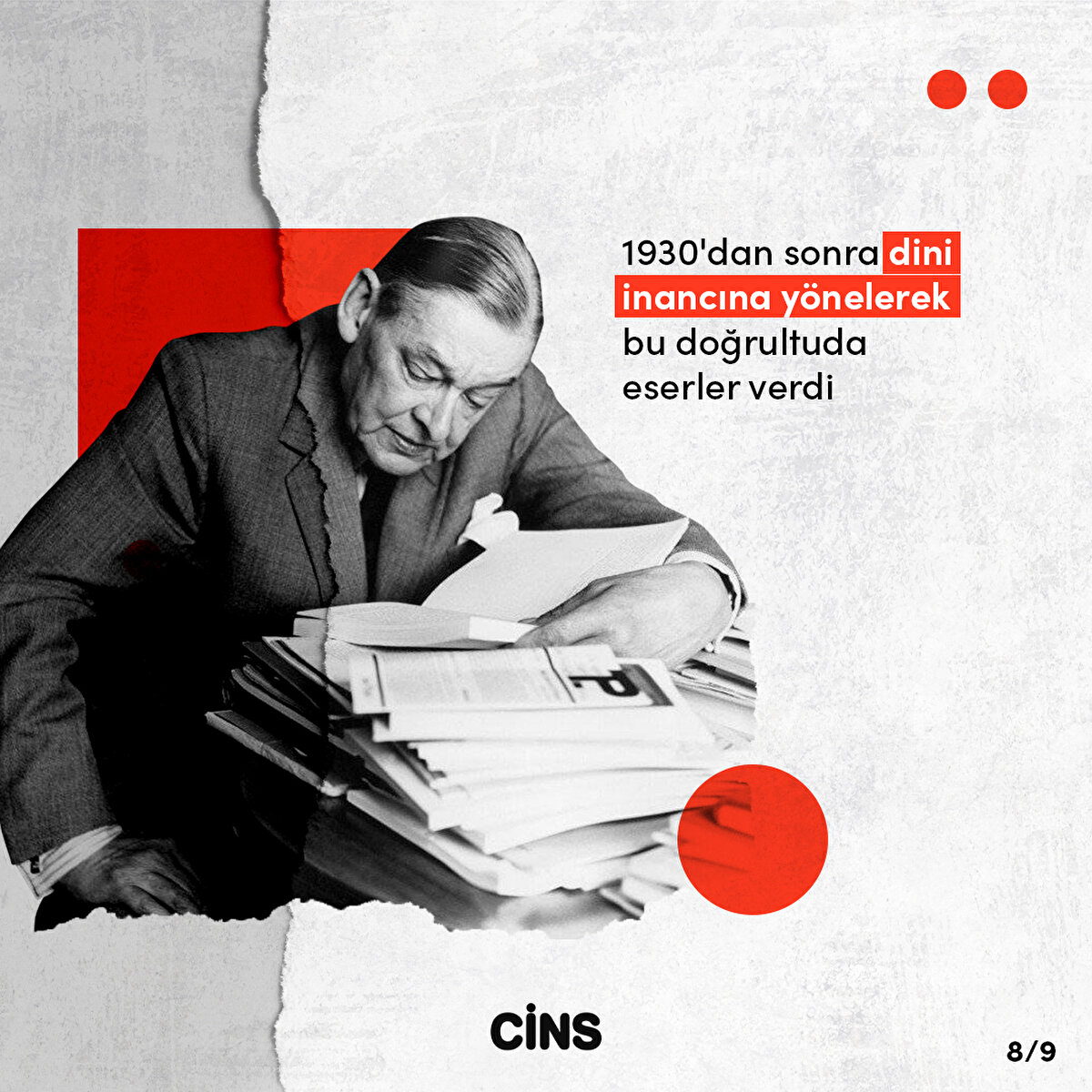 1930'dan sonra dini inancına bağlı olarak yaşadı