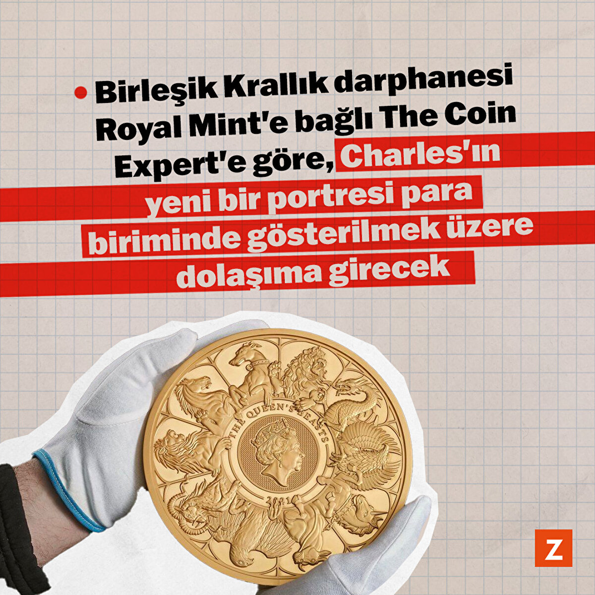 Birleşik Krallık darphanesi Royal Mint'e bağlı The Coin Expert'e göre, Charles'ın yeni bir portresi para biriminde gösterilmek üzere dolaşıma girecek.