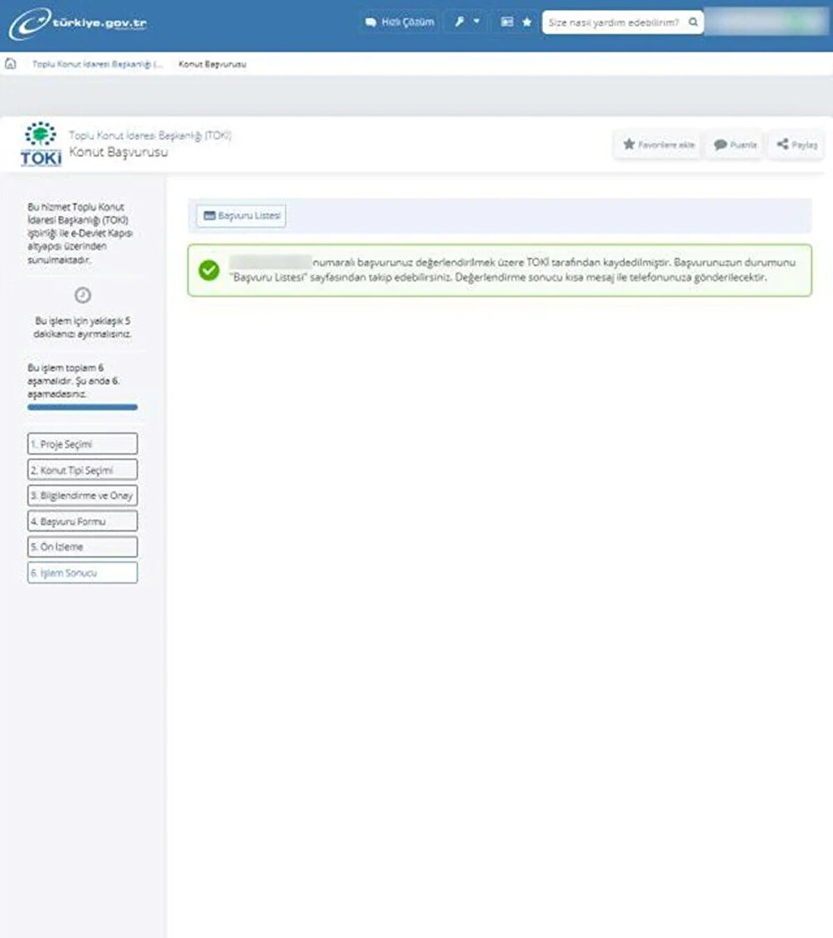 SON AŞAMA<br>Gelen son sayfa ise başvurunun son sayfasıdır. Başvurunun tamamlanması için ödemenin yapılması gerekir. <br><br>Tamamlanan başvuruların durumu "başvuru listesi" sayfasından takip edilebilir.
