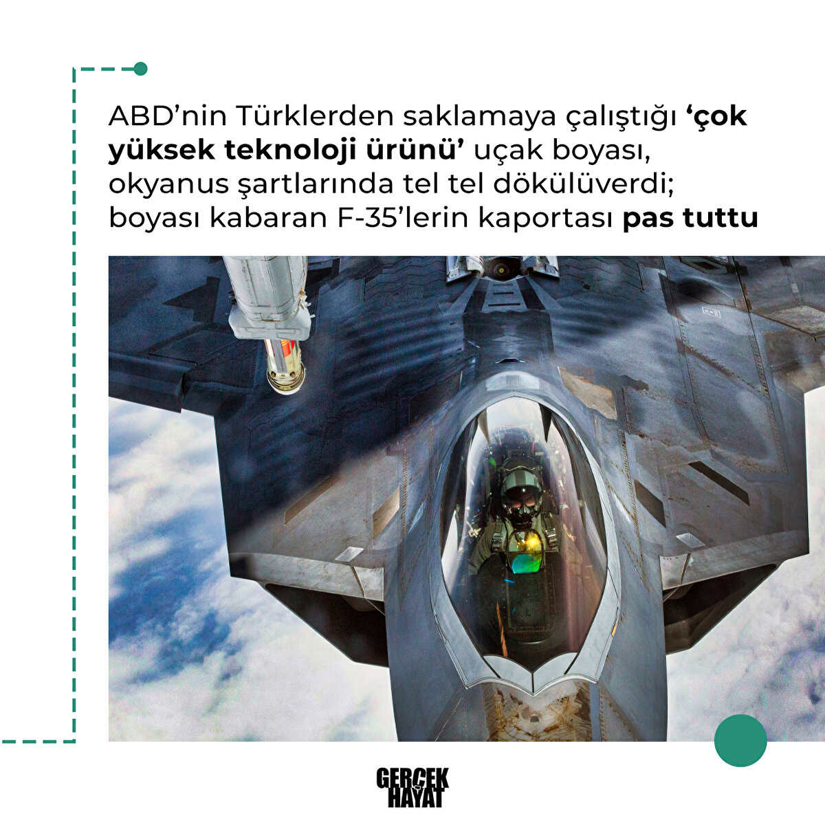 Boyası kabaran F-35’lerin kaportası pas tuttu