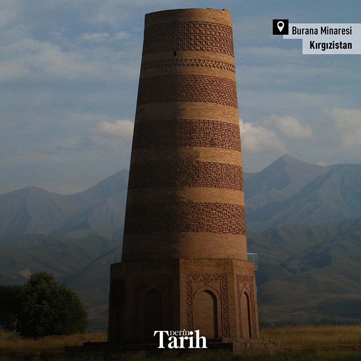 &#128204;Burana Minaresi, 11. y&#252;zyılda inşa edildi. Orta Asya'da inşa edilen en eski minarelerden biri.