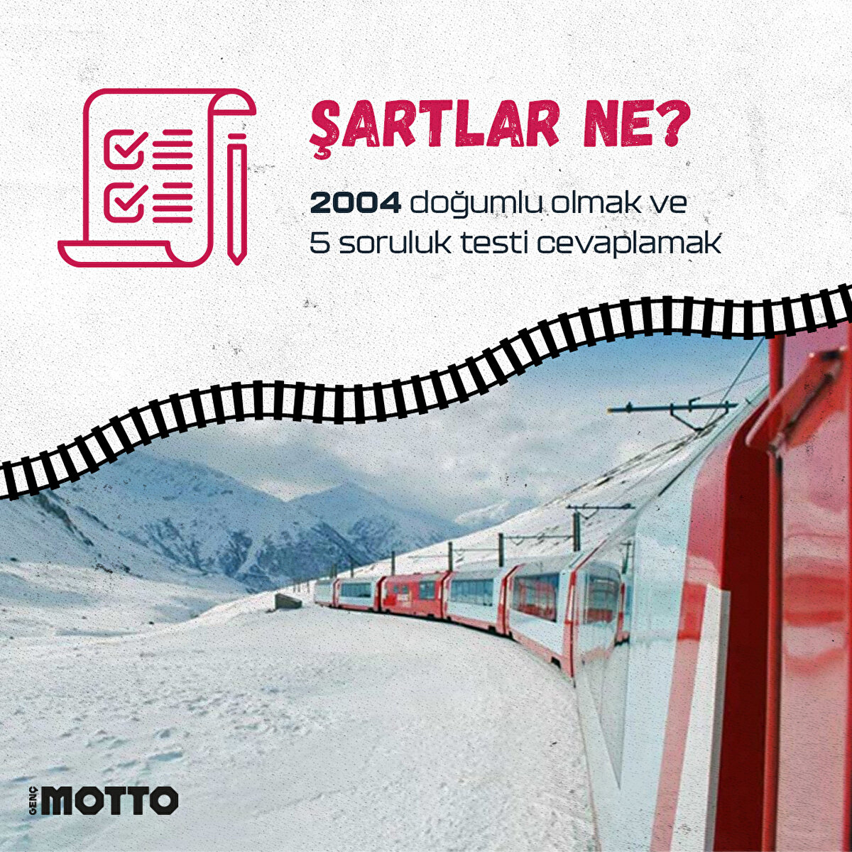 2004 doğumlu olmak ve 5 soruluk testi cevaplamak