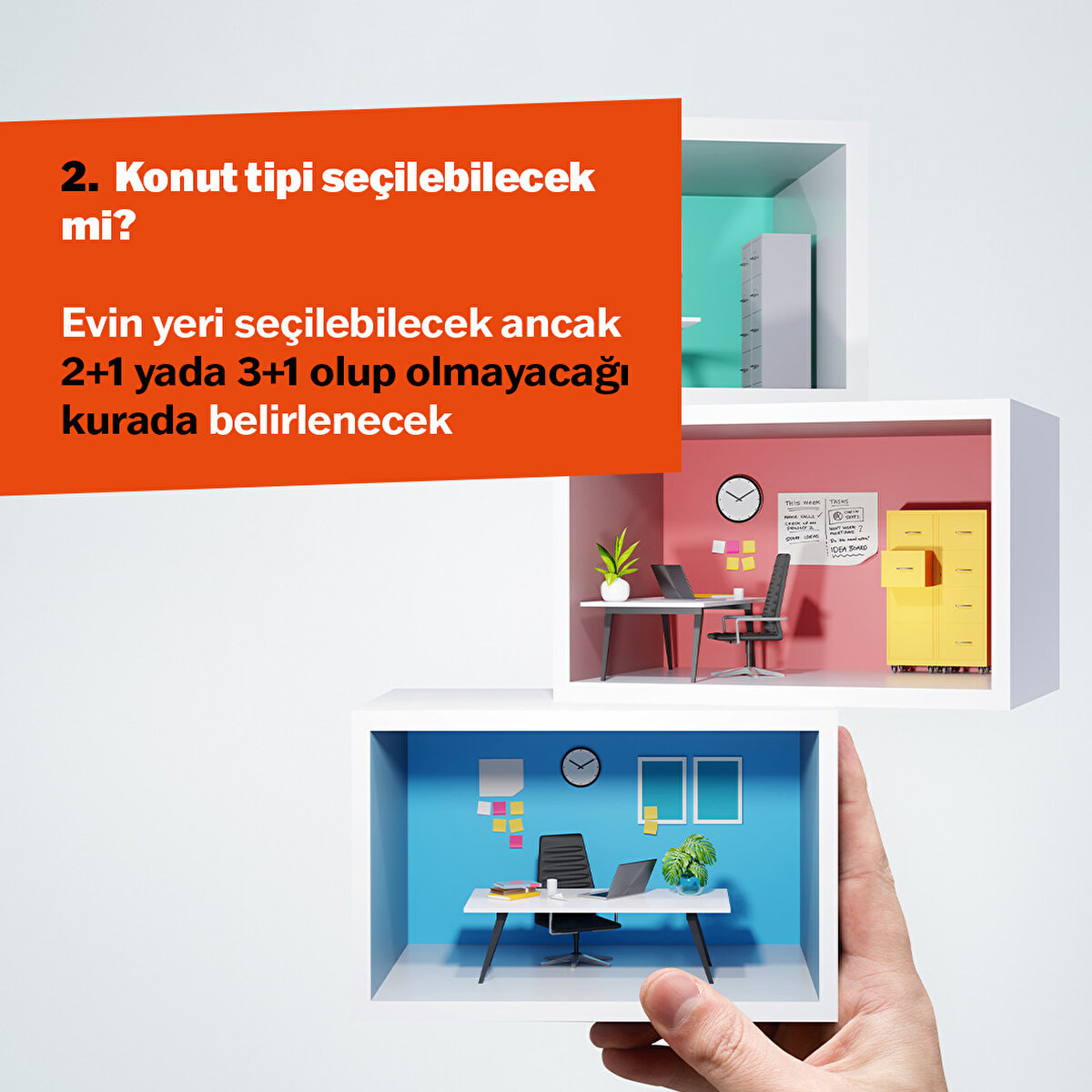 Cumhurbaşkanı Recep Tayyip Erdoğan'ın detaylarını açıkladığı proje kapsamında 500 bin sosyal konut, 250 bin konut arsası ve 50 bin iş yeri yapılacak.