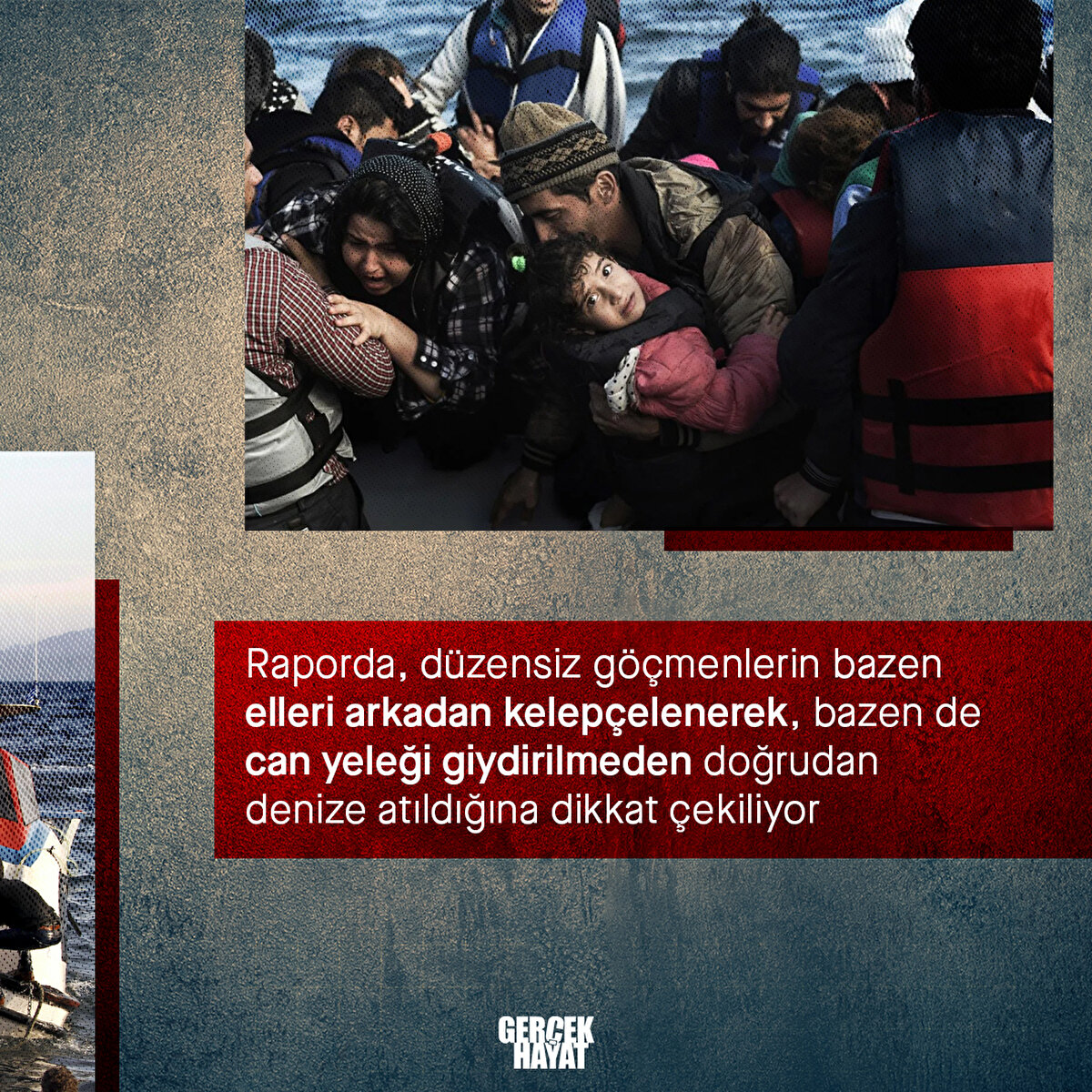 Can yeleği giydirilmeden doğrudan denize atıldığına dikkat çekiliyor