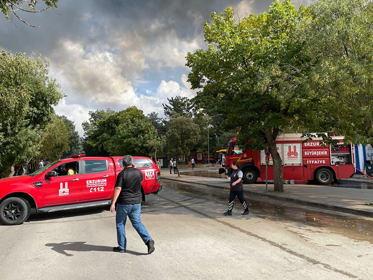 Rüzgarın etkisiyle büyüyen yangına müdahale için çok sayıda itfaiye aracı olay yerine sevk edildi.<br><br>