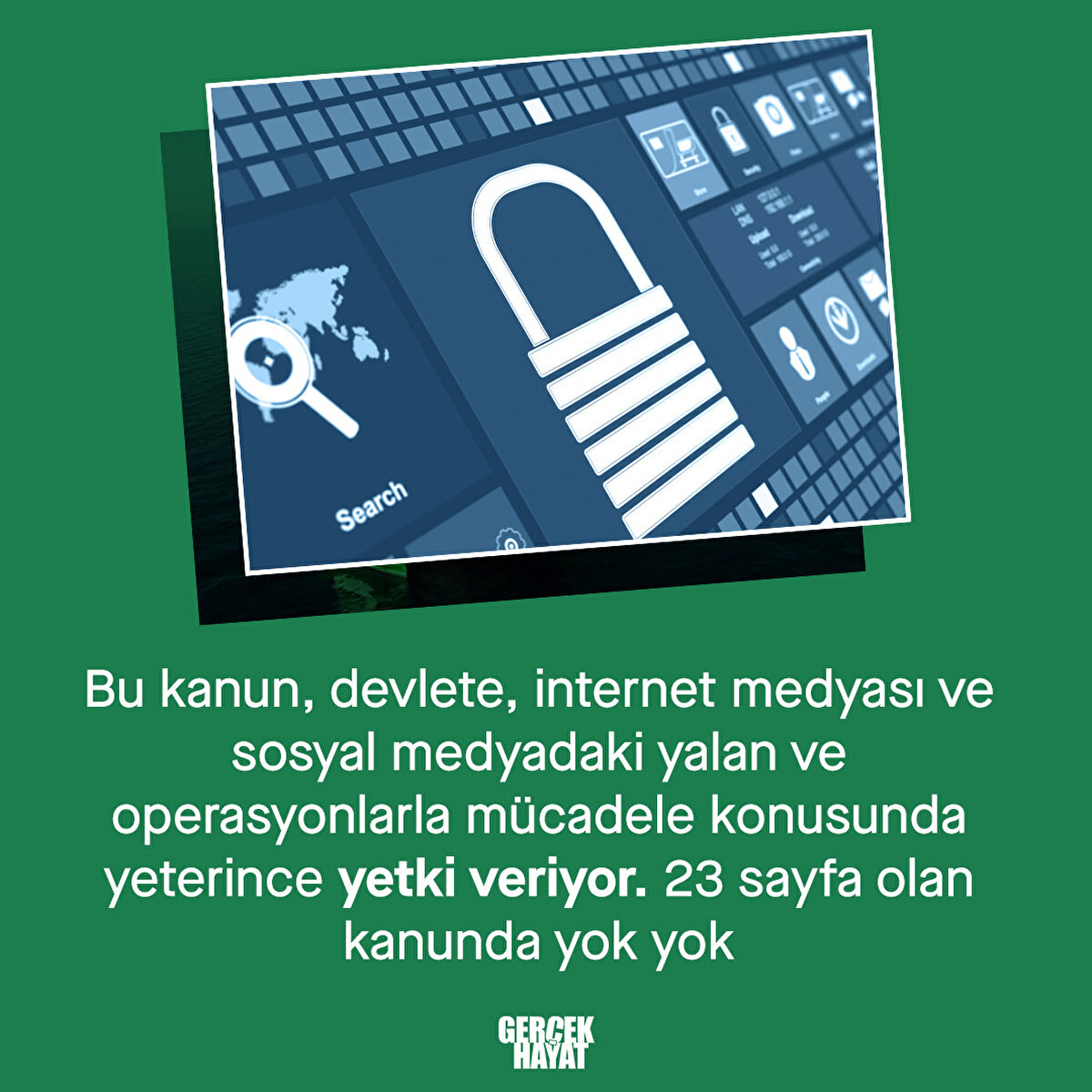 23 sayfa olan kanunda yok yok