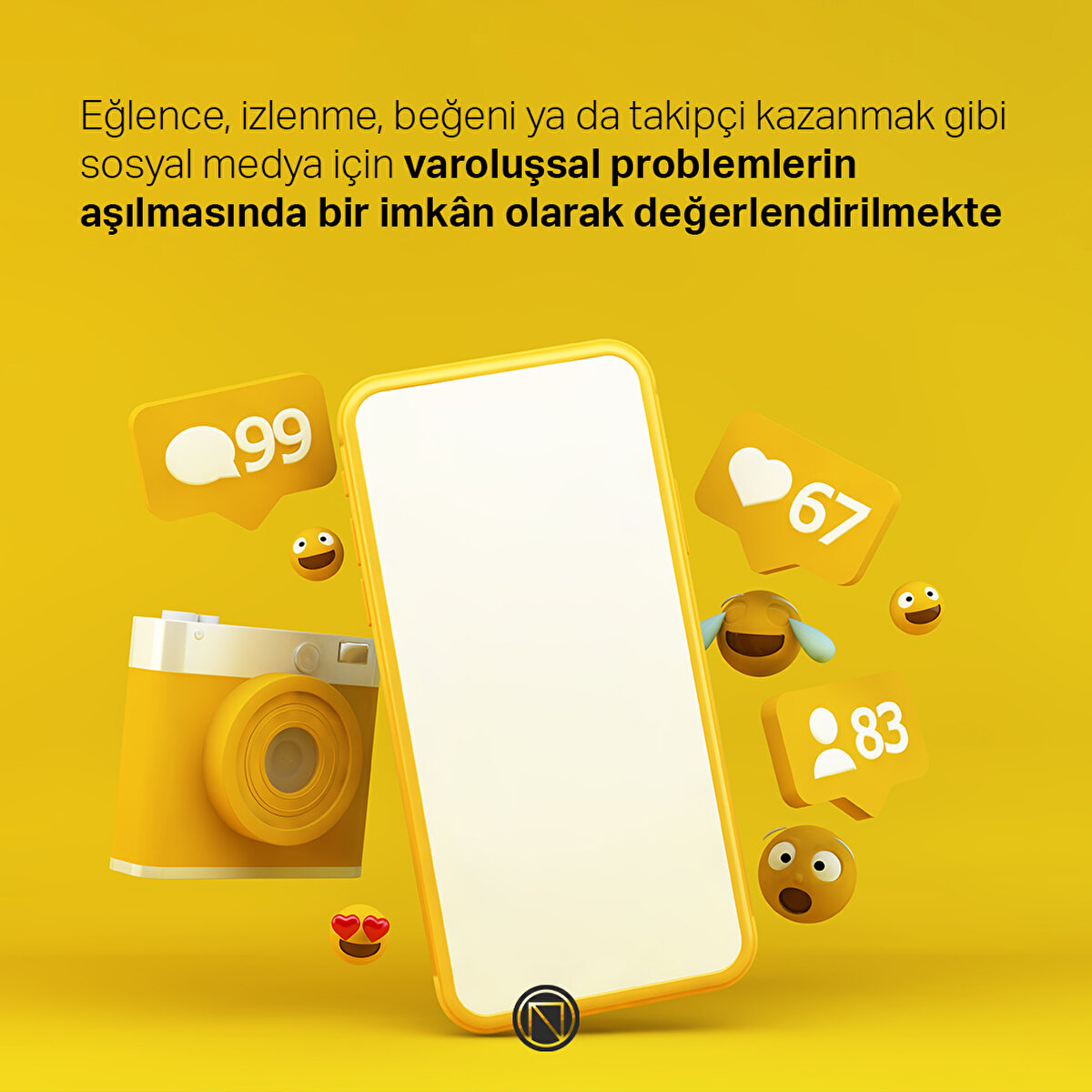 Eğlence, izlenme, beğeni ya da takipçi kazanmak gibi sosyal medya için varoluşsal problemlerin aşılmasında bir imkân olarak değerlendirilmekte
