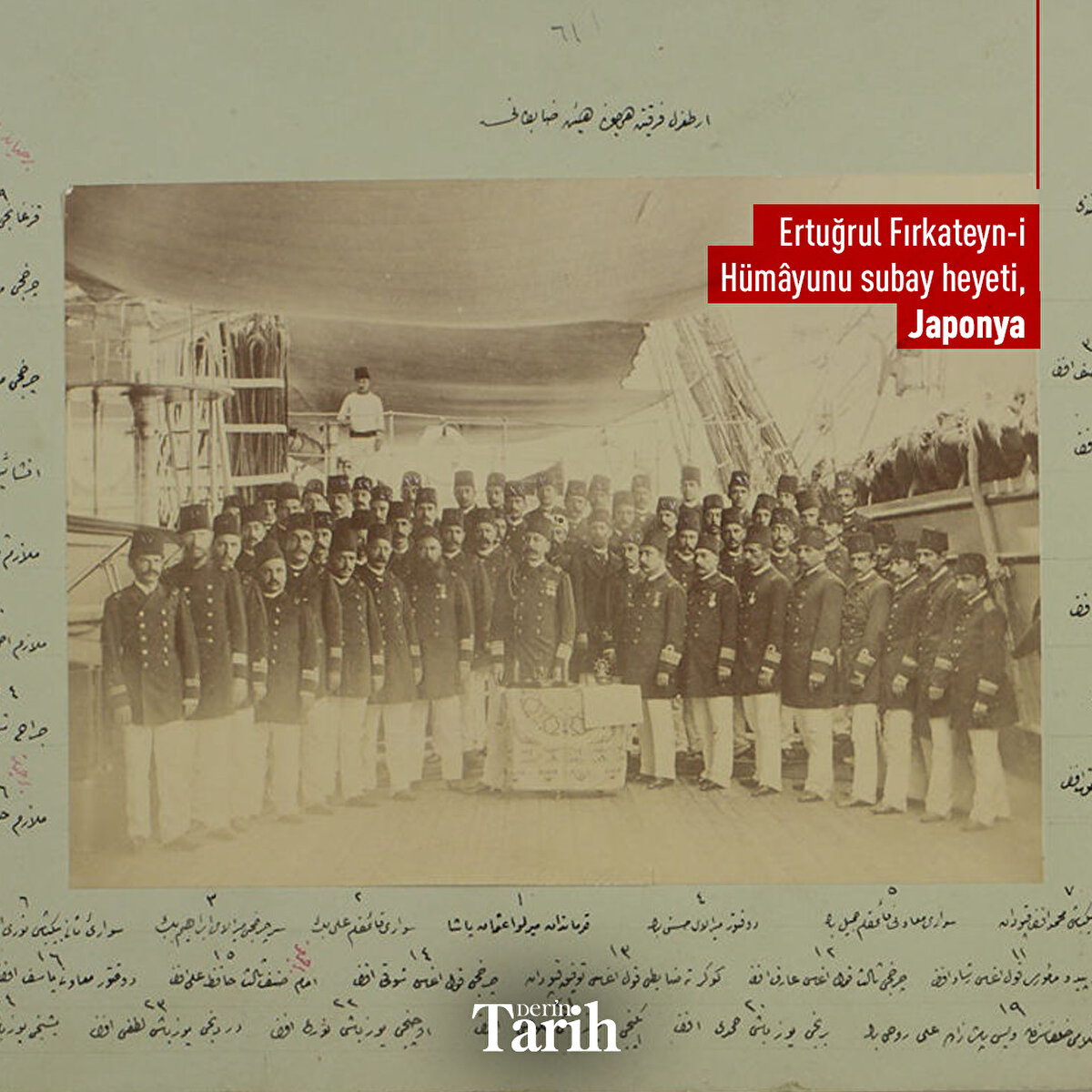 Ertuğrul Fırkateyn-i Hümâyunu subay heyeti, Japonya