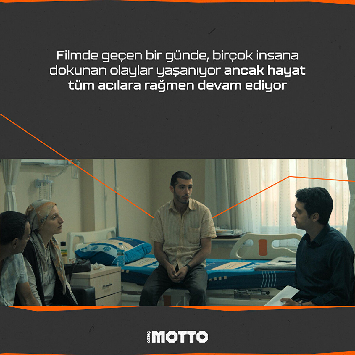 Filmde geçen bir günde, birçok insana dokunan olaylar yaşanıyor ancak hayat tüm acılara rağmen devam ediyor