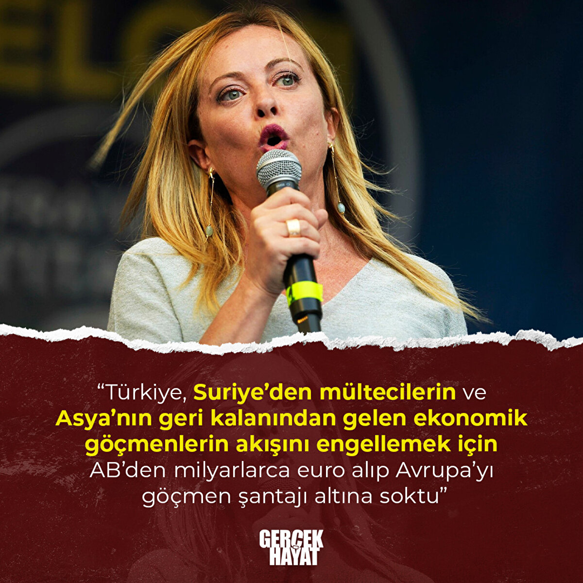 Göçmen politikasını İtalya'ya karşı tehdit olarak görüyor