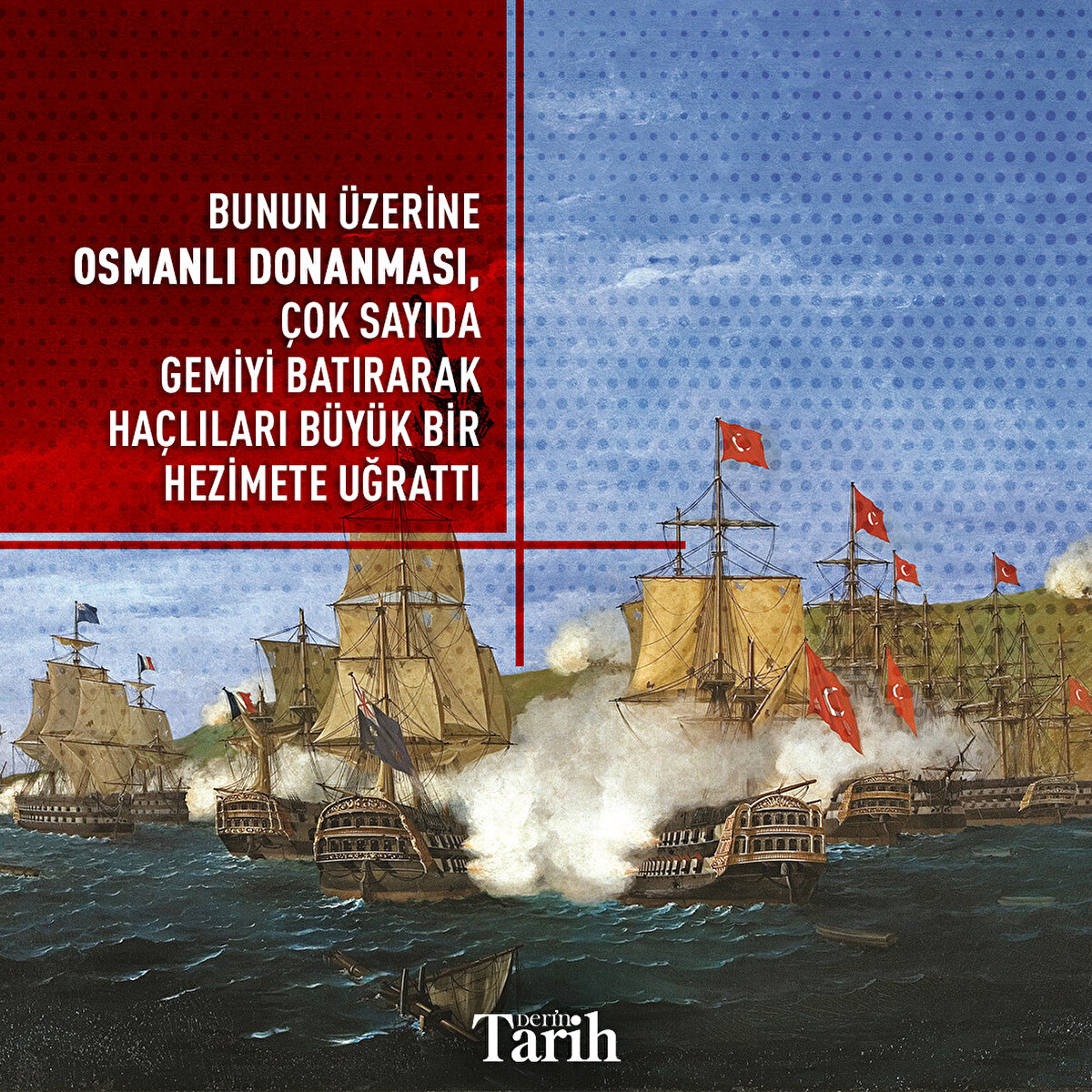 Bunun üzerine Osmanlı Donanması, çok sayıda gemiyi batırarak Haçlıları büyük bir hezimete uğrattı