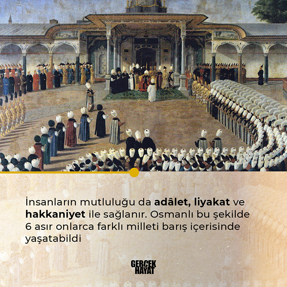 Osmanlı bu şekilde 6 asır onlarca farklı milleti barış i&#231;erisinde yaşatabilmiştir