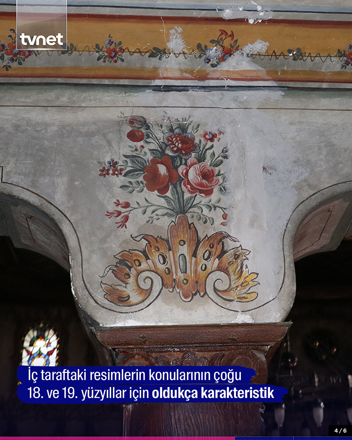 İç taraftaki resimlerin konularının çoğu 18. ve 19. yüzyıllar için oldukça karakteristik .