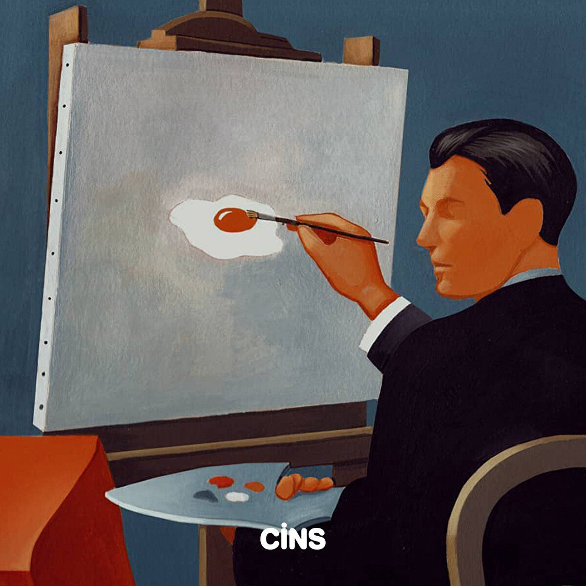 Tuvale &#231;izilen ilk yağda yumurta