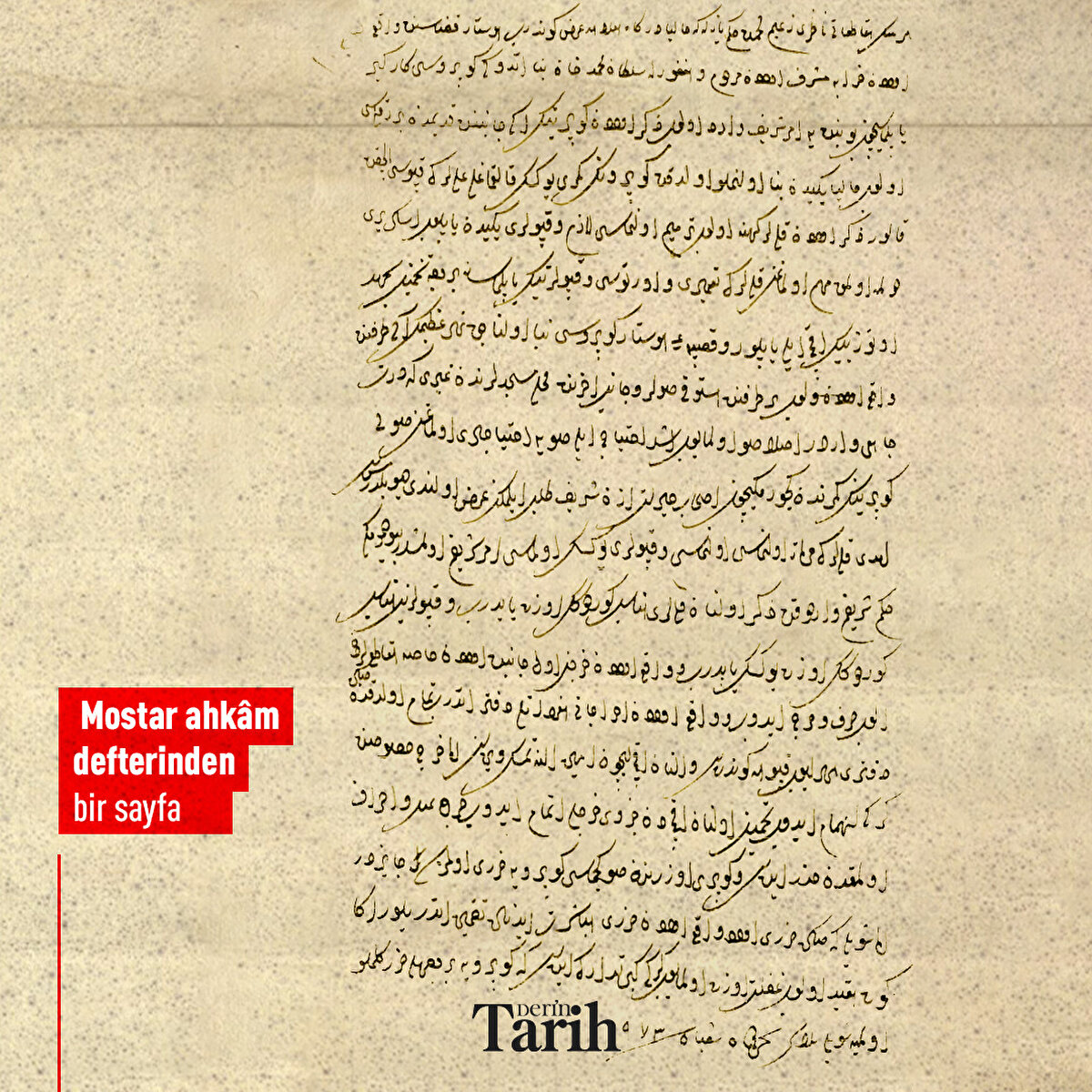 Mostar ahk&#226;m defterinden bir sayfa