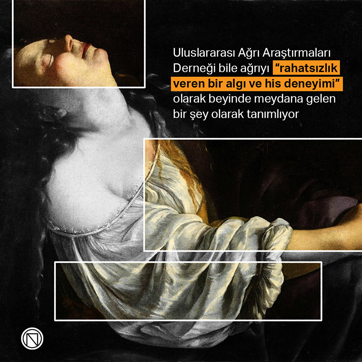 Uluslararası Ağrı Araştırmaları Derneği bile ağrıyı “rahatsızlık veren bir algı ve his deneyimi” olarak beyinde meydana gelen bir şey olarak tanımlıyor
