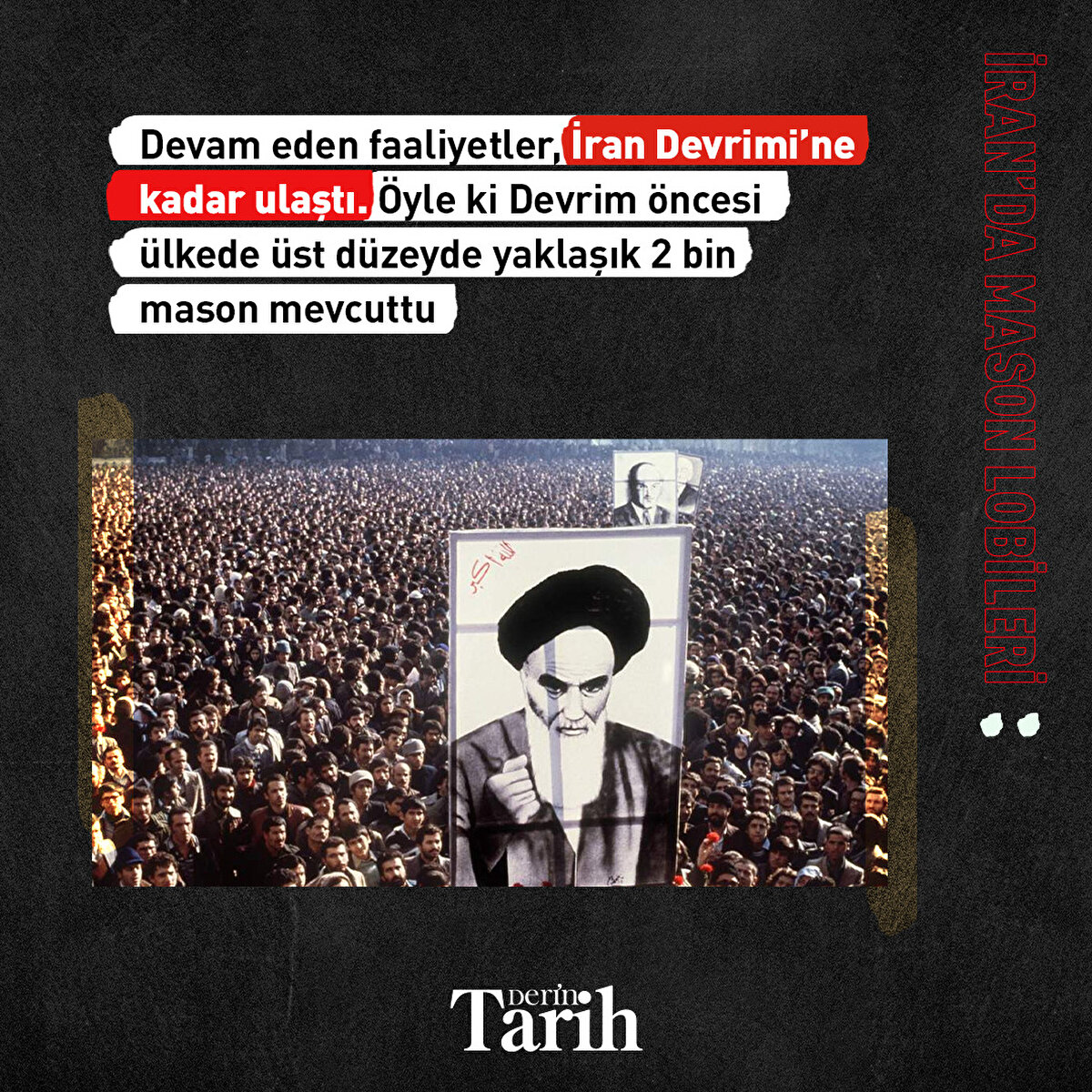 Devam eden faaliyetler, İran Devrimi’ne kadar ulaşmıştı. Öyle ki Devrim öncesi ülkede üst düzeyde yaklaşık 2 bin mason mevcuttu