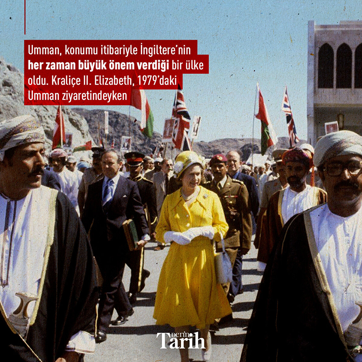 Umman, konumu itibariyle İngiltere’nin her zaman büyük önem verdiği bir ülke oldu. Kraliçe II. Elizabeth, 1979’daki Umman ziyaretindeyken