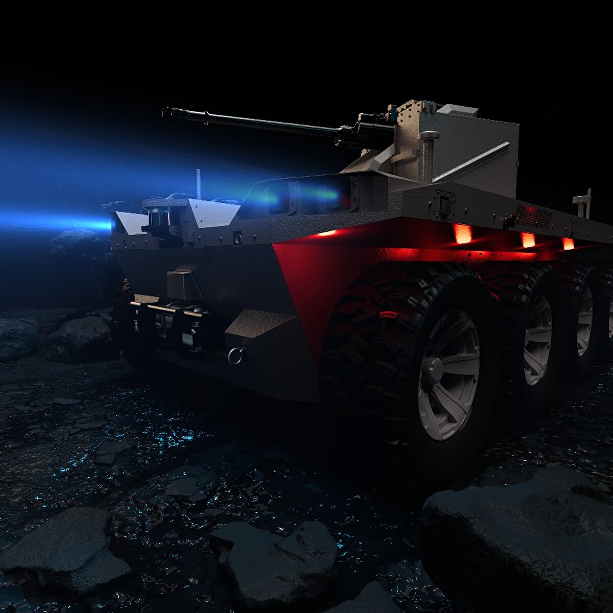 Dronelarla iş birliği yapacak<br><br>Kapgan, 5 kilometre taktik veri linki, GSM ve uydu haberleşme altyapısı, 4 metre yükseltilebilir çevre gözetleme mastı ve yüksek teknoloji sensör sistemleri sayesinde çevreyi algılayarak gündüz/gece görüş ve faaliyet imkanı sunacak.<br><br>Araca entegre kablolu veya kablosuz drone sayesinde menzil yetersiz durumlarda da röle olarak kullanılabilecek, drone entegre modem üzerinden kesintisiz haberleşme sağlanabilecek, görüş dışında kalan bölgelerde kolaylıkla drone üzerinden gözetlenebilecek. Bu sayede aracın keşif, gözetleme ve operasyon kabiliyeti de artırılmış olacak.<br><br>Karma/sürü dijital birlik görev icrasına uygun olarak geliştirilen Kapgan, asimetrik tehditlere karşı etkin çözüm, otomatik hedef takibi, yüksek hareket kabiliyeti sayesinde meskun mahal operasyonları, keşif, gözetleme, devriye ve taktik intikallerinde ihtiyaç duyulan desteği, temel görevleri ve en önemlisi dijital muharebe alanlarının gereksinimlerini karşılayacak.