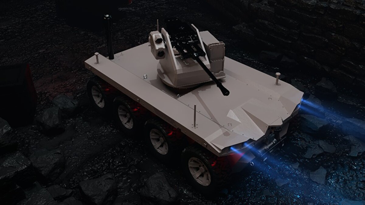 6 saat operasyon kabiliyeti<br><br>Robotik kol entegrasyonu ile ergonomik ve modüler yer komuta kontrol istasyonları da Kapgan'ın kolluk kuvvetlerinin yüksek vuruş yeteneğini artırmasını sağlayacak.<br><br>Kapgan, yerli ve özgün yazılımları, modüler mimarisi sayesinde farklı ihtiyaçlara yönelik farklı boyutlarda ve farklı tiplerde çeşitli görevleri yerine getirebilecek operasyonel konfigürasyon imkanına da sahip olacak.<br><br>Ağır sınıf insansız kara aracı, 1400 kilogram ağırlığa, 600 kilogram faydalı yük kapasitesine sahip bulunuyor. Kapgan, saatte 25 kilometre hıza ulaşıyor, 6 saat operasyon gerçekleştirebiliyor. Kapgan, 5 kilometrenin üzerinde görüş hattı haberleşmesi, GSM haberleşmesi gibi yöntemlerle kumanda edilebiliyor.<br><br>Elektrikli motorlu araç, 0,5 metre engel aşma, 1,2 metre hendek geçişi gibi yeteneklerle operasyon gerçekleştiriyor.