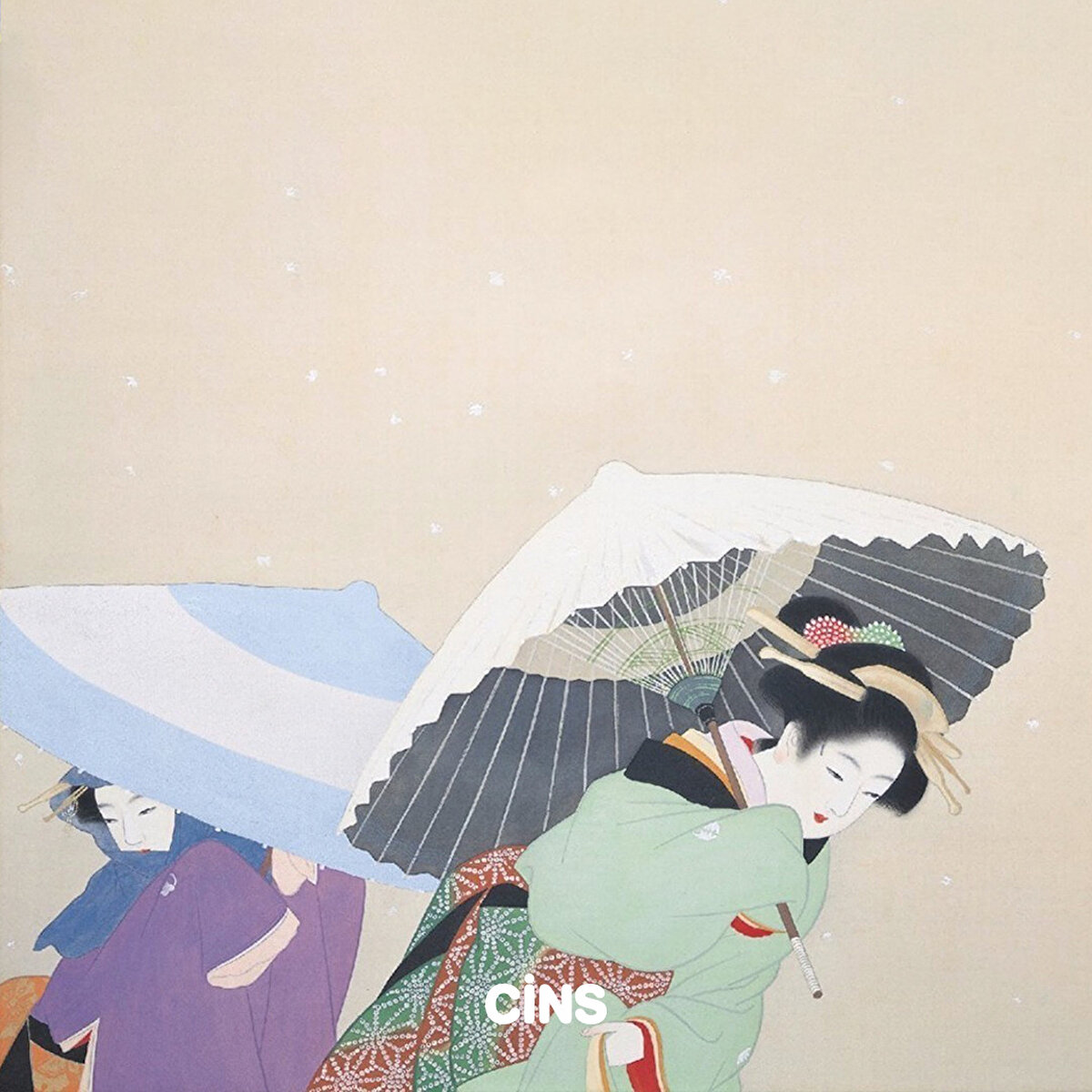 Şemsiyelerle korunan kadınlar