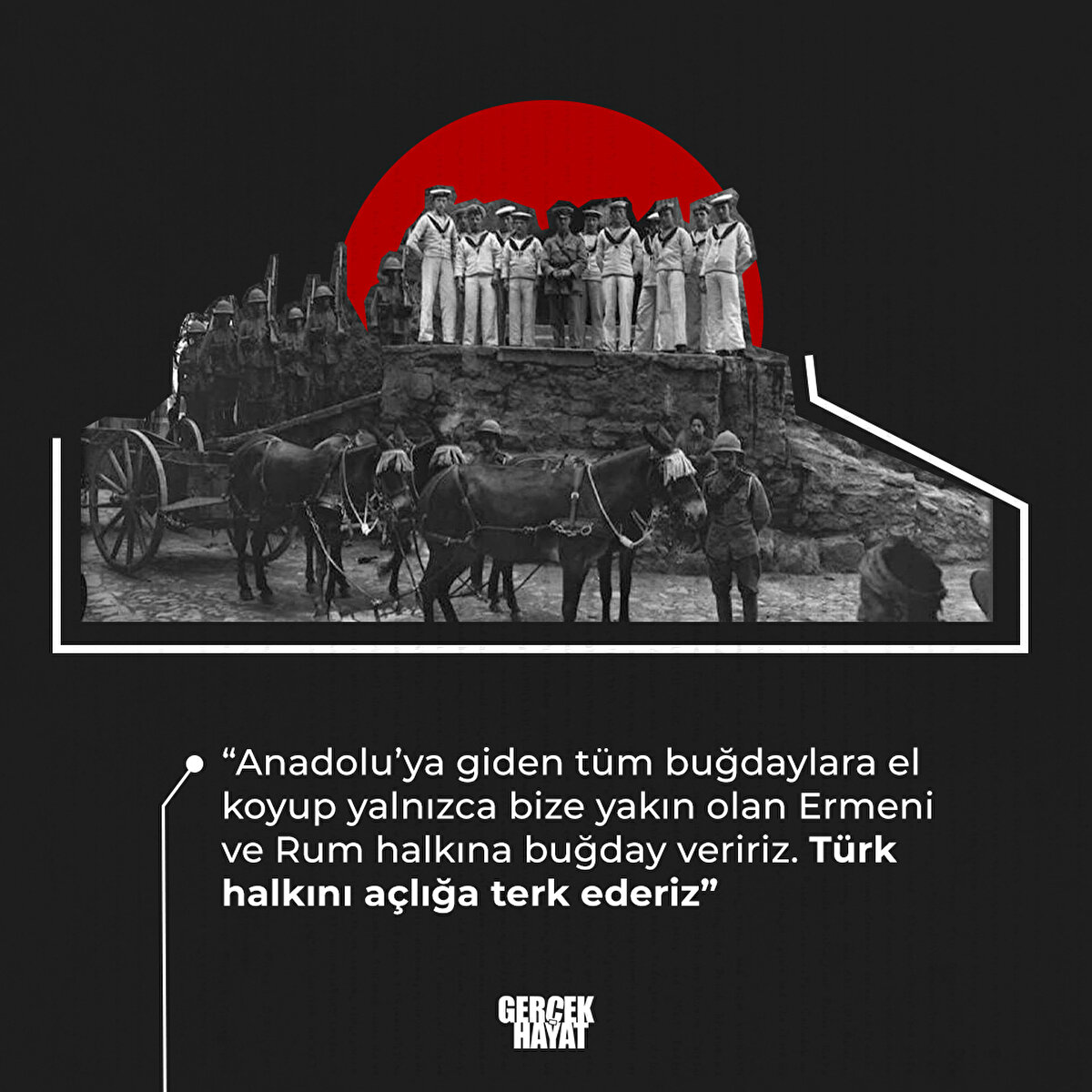 Türk halkını açlığa terk ederiz
