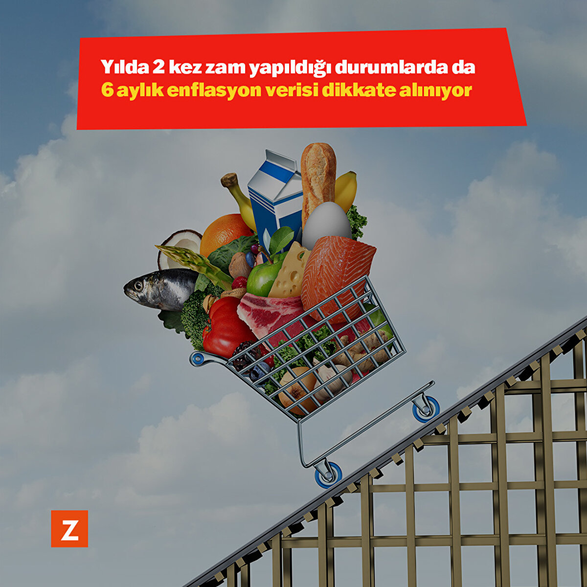 Yılda 2 kez zam yapıldığı durumlarda da 6 aylık enflasyon verisi dikkate alınıyor
  