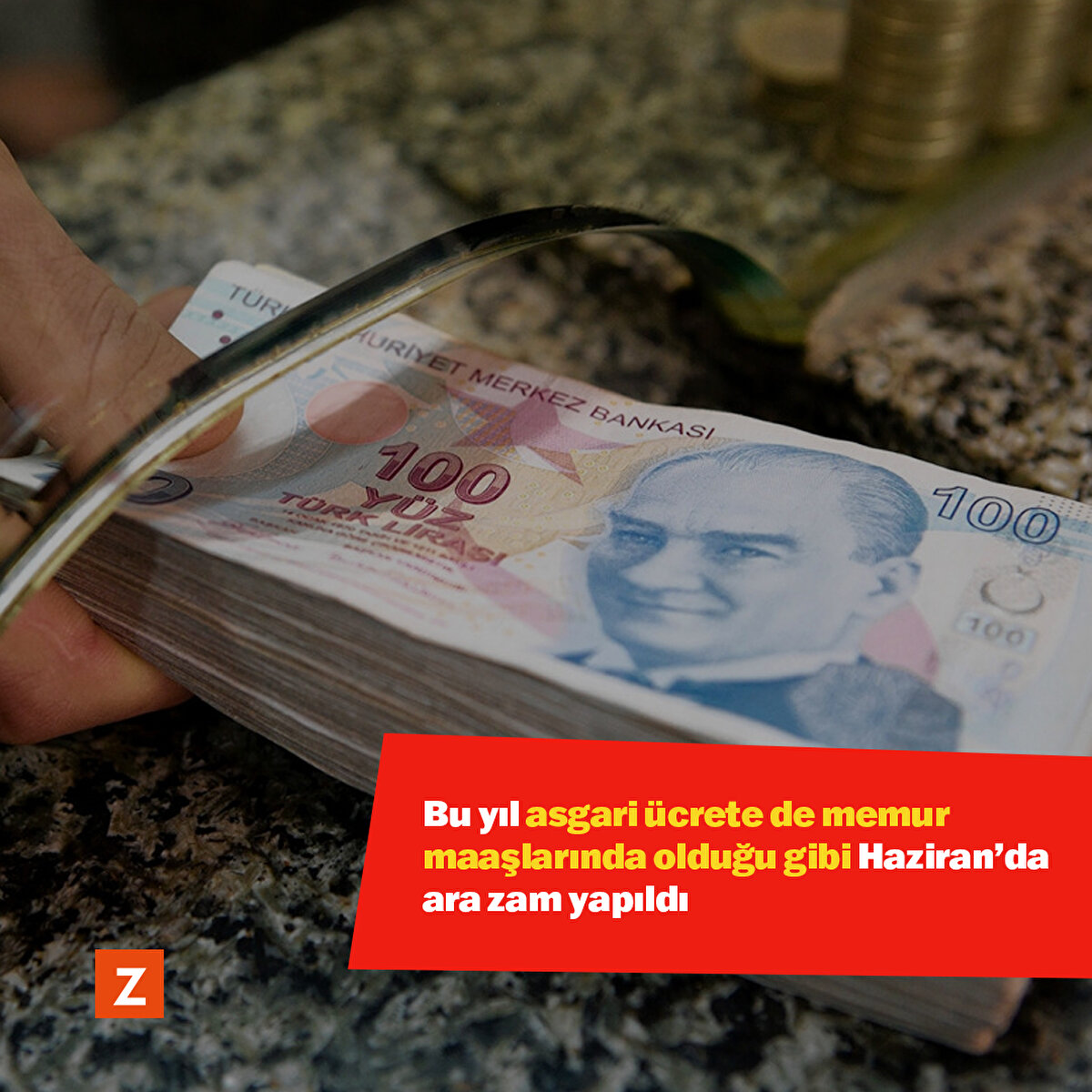 Bu yıl asgari ücrete de memur maaşlarında olduğu gibi Haziran’da ara zam yapıldı