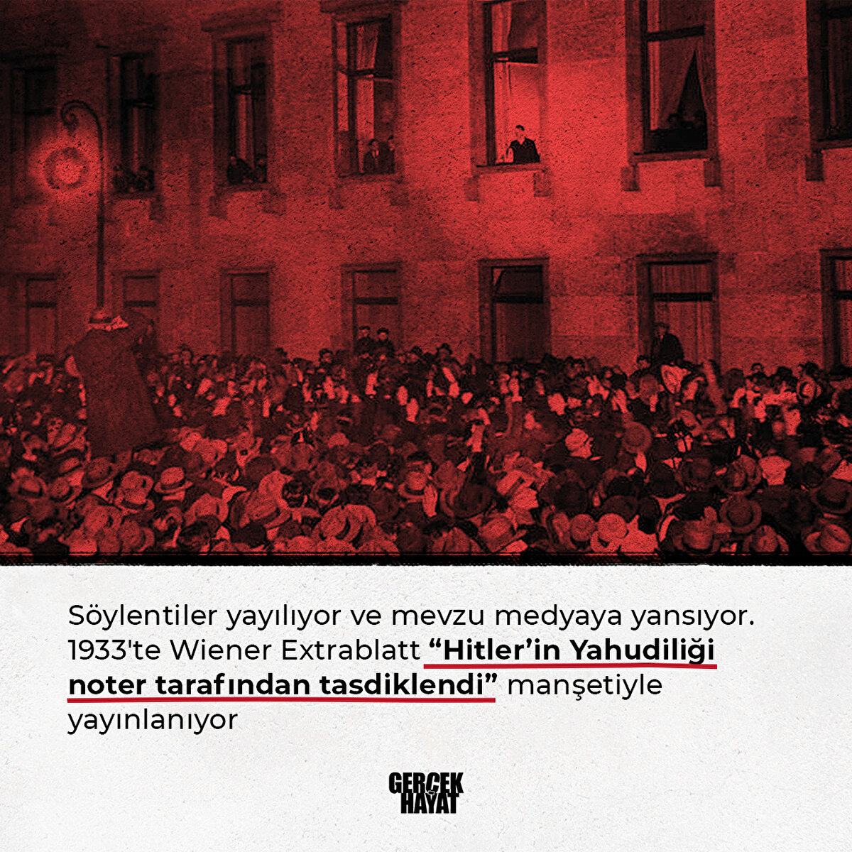 Wiener Extrablatt “Hitler’in Yahudiliği noter tarafından tasdiklendi” manşetiyle yayınlanıyor
