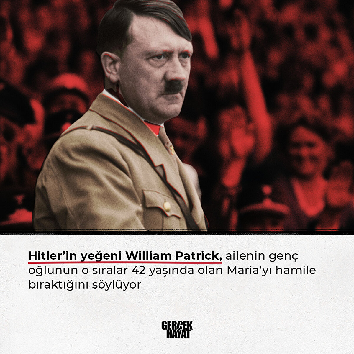 42 yaşında olan Maria’yı hamile bıraktığını söylüyor