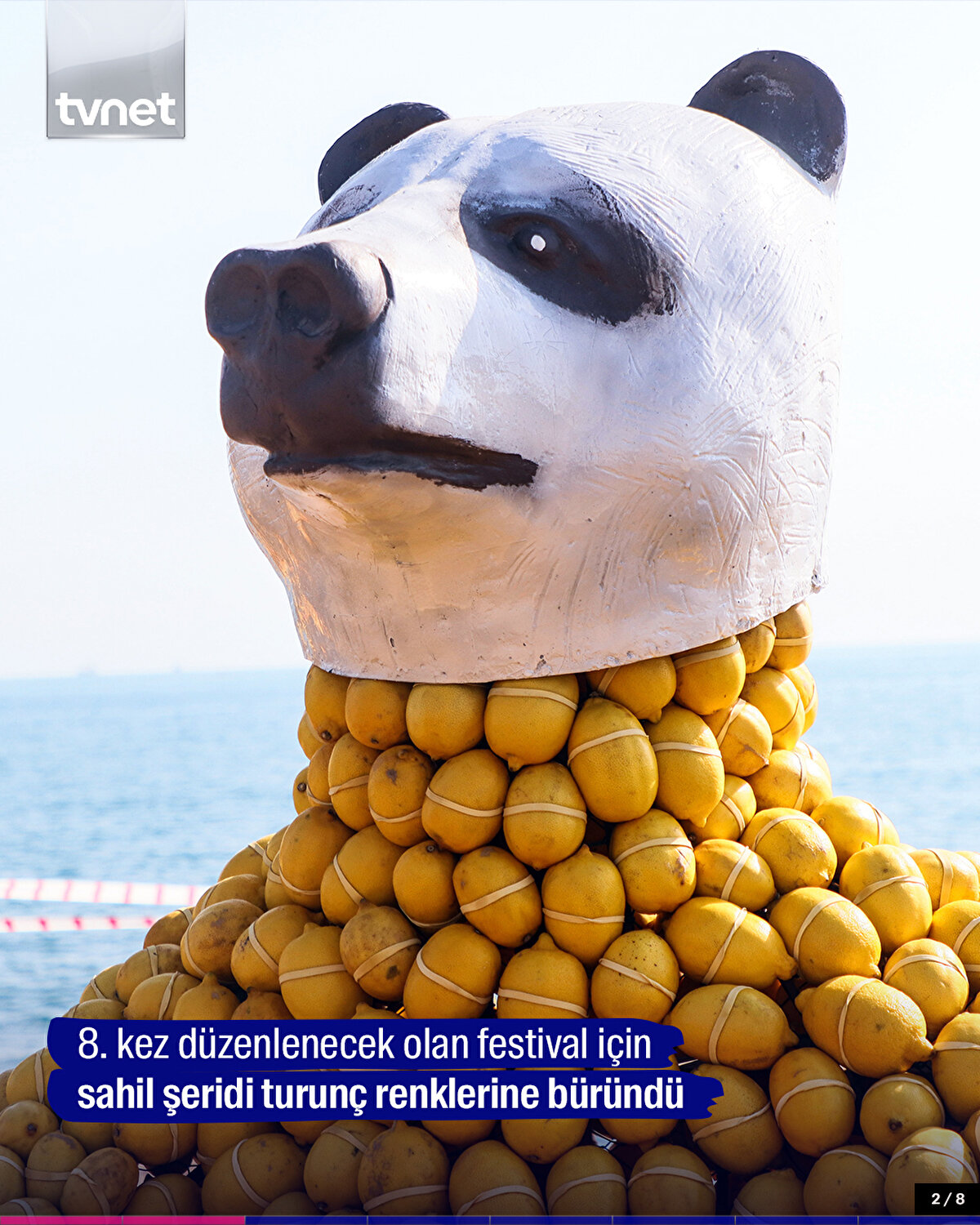 8. kez düzenlenecek olan festival için sahil şeridi turunç renklerine büründü