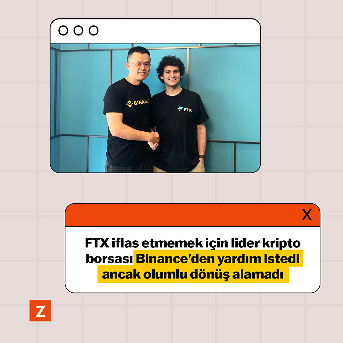 FTX iflas etmemek için lider kripto borsası Binance'den yardım istedi ancak olumlu dönüş alamadı.