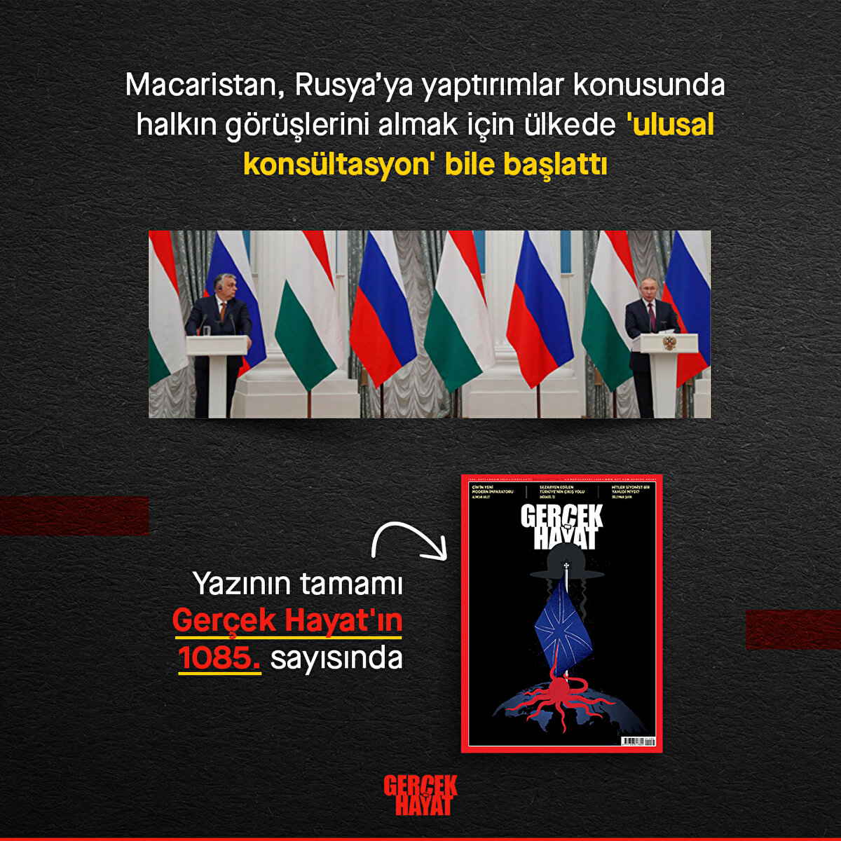 Rusya’ya yaptırımlar konusunda halkın görüşlerini almak için ülkede 'ulusal konsültasyon' bile başlattı