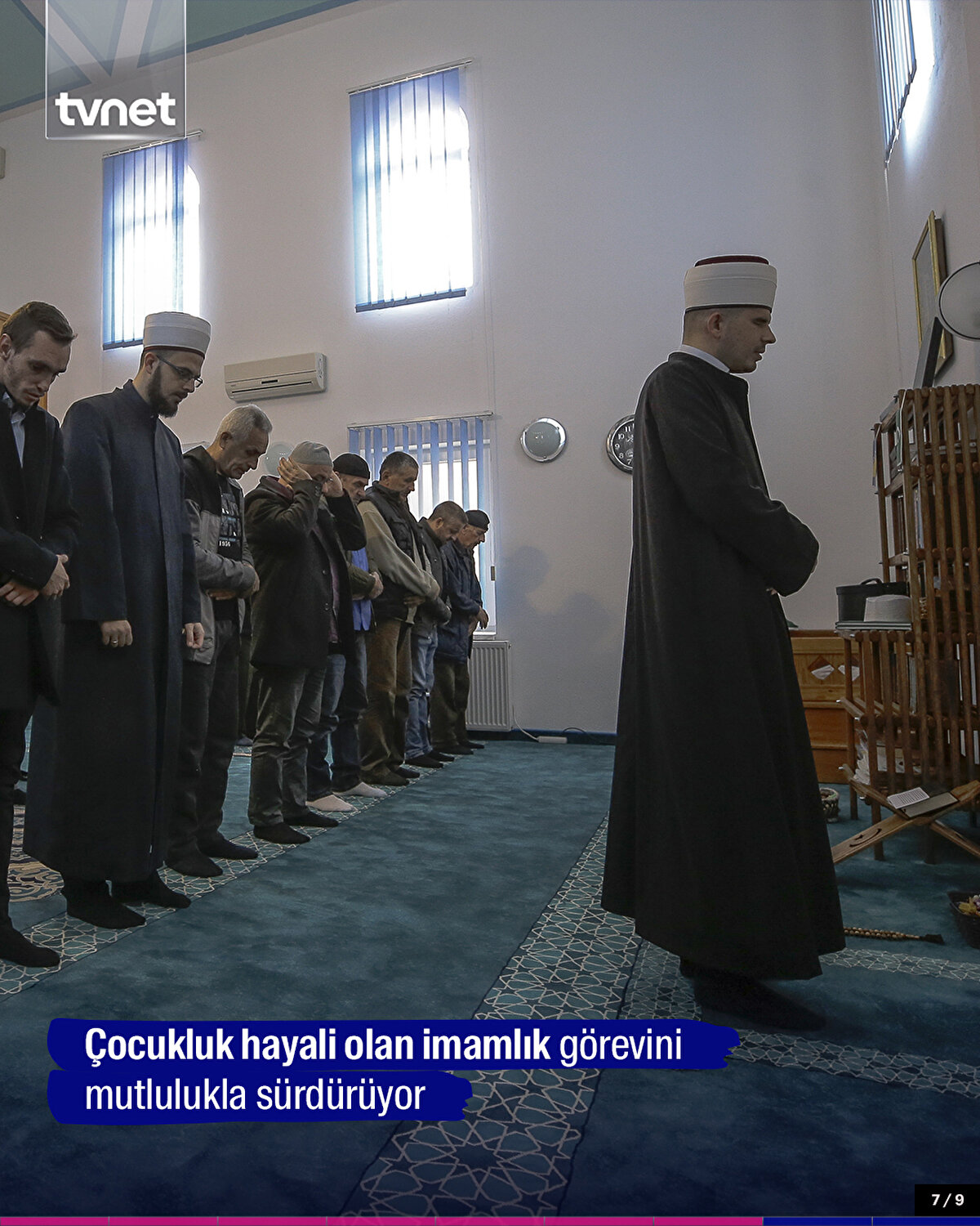 Çocukluk hayali olan imamlık görevini mutlulukla sürdürüyor