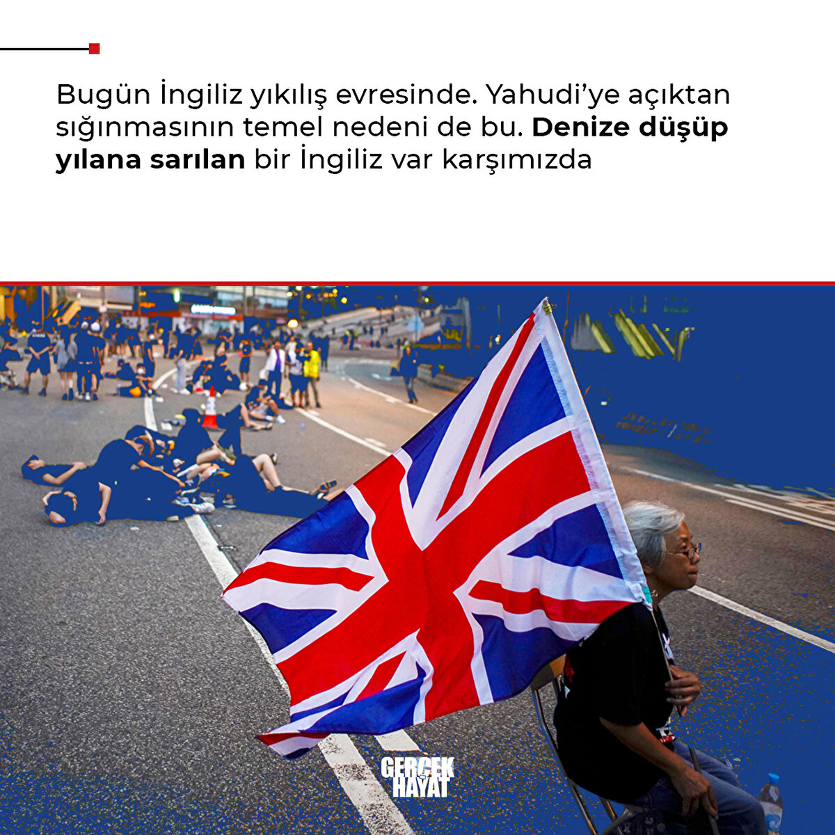 Denize düşüp yılana sarılan bir İngiliz var karşımızda