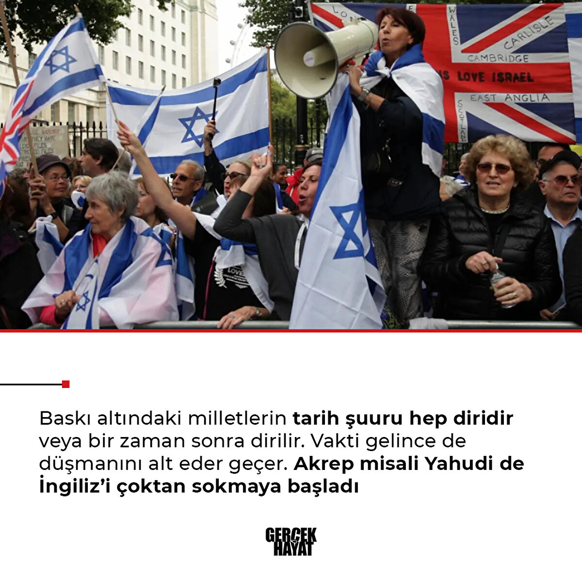 Akrep misali Yahudi de İngiliz’i çoktan sokmaya başladı